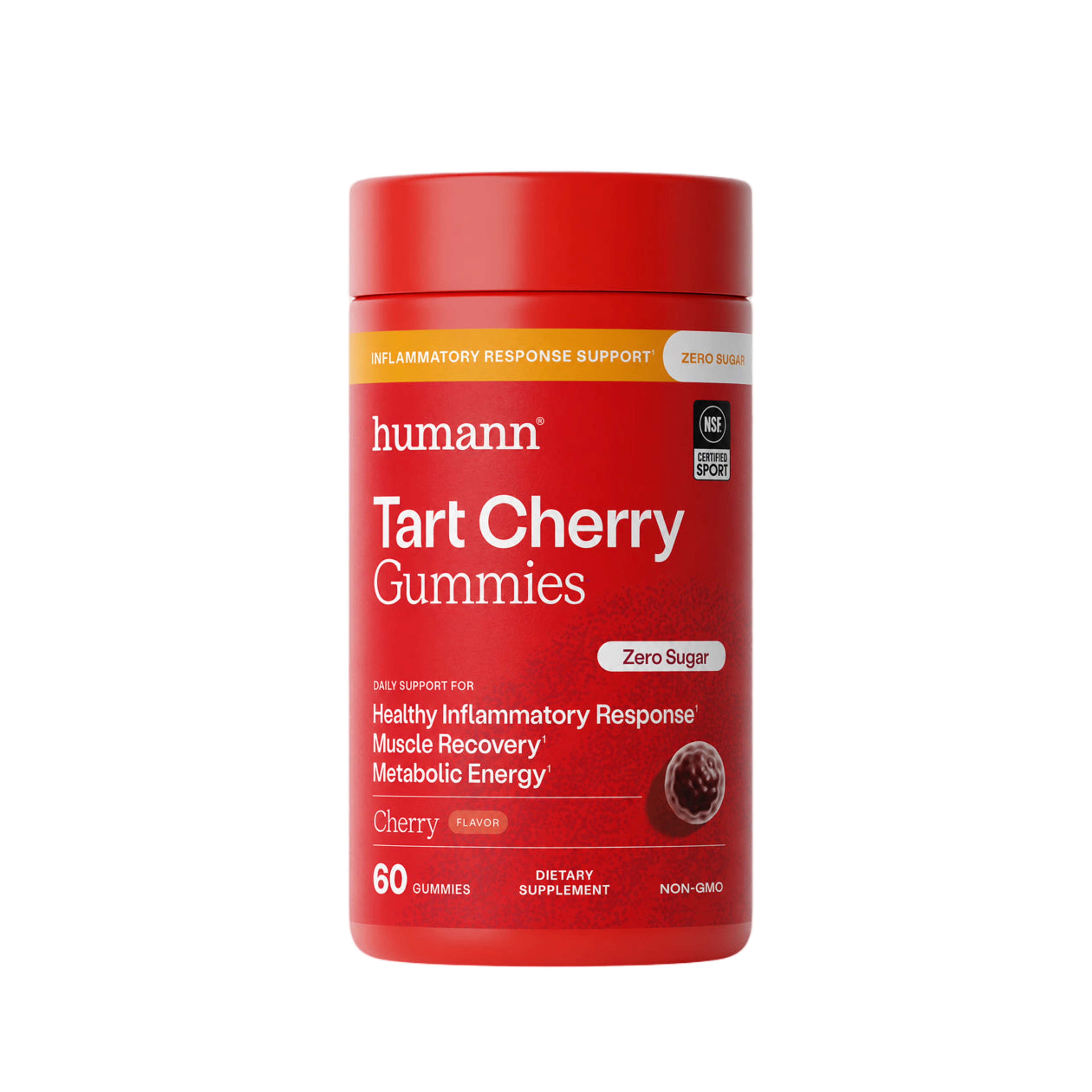 Bottle of HumanN Tart Cherry Gummies, 30 count