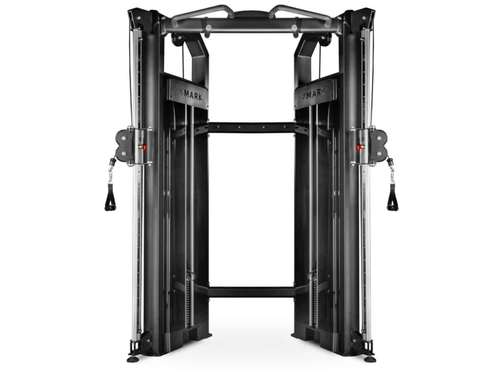 Black XMARK cable crossover machine.