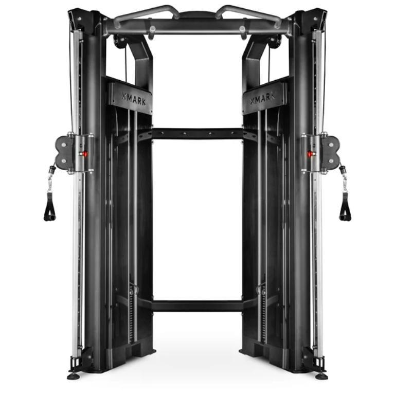 Black XMARK cable crossover machine.