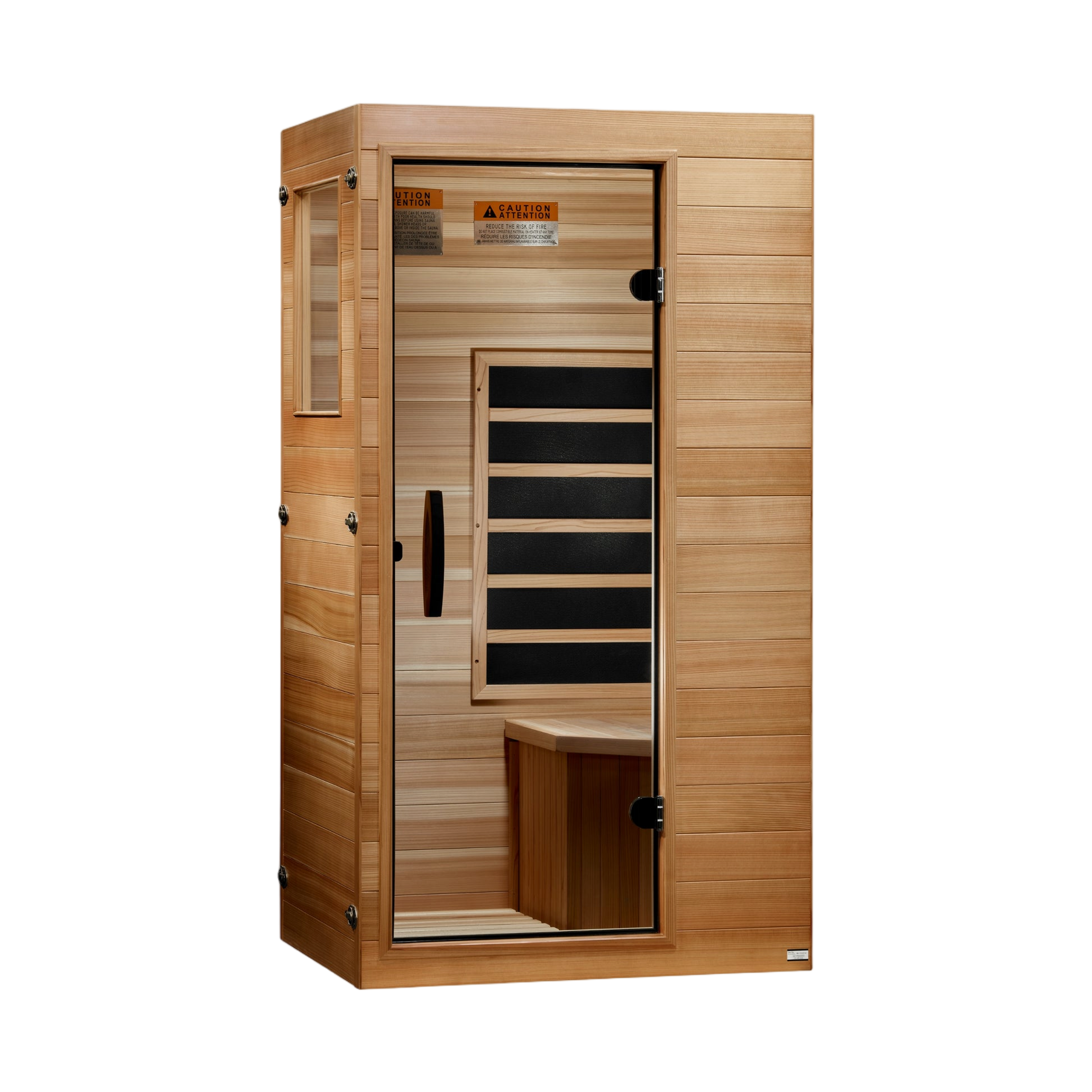 Dynamic Sicily one-person infrared sauna viewed from the left side