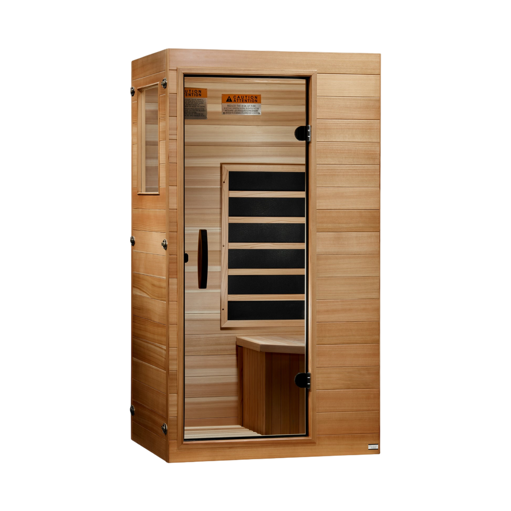 Dynamic Sicily one-person infrared sauna viewed from the left side