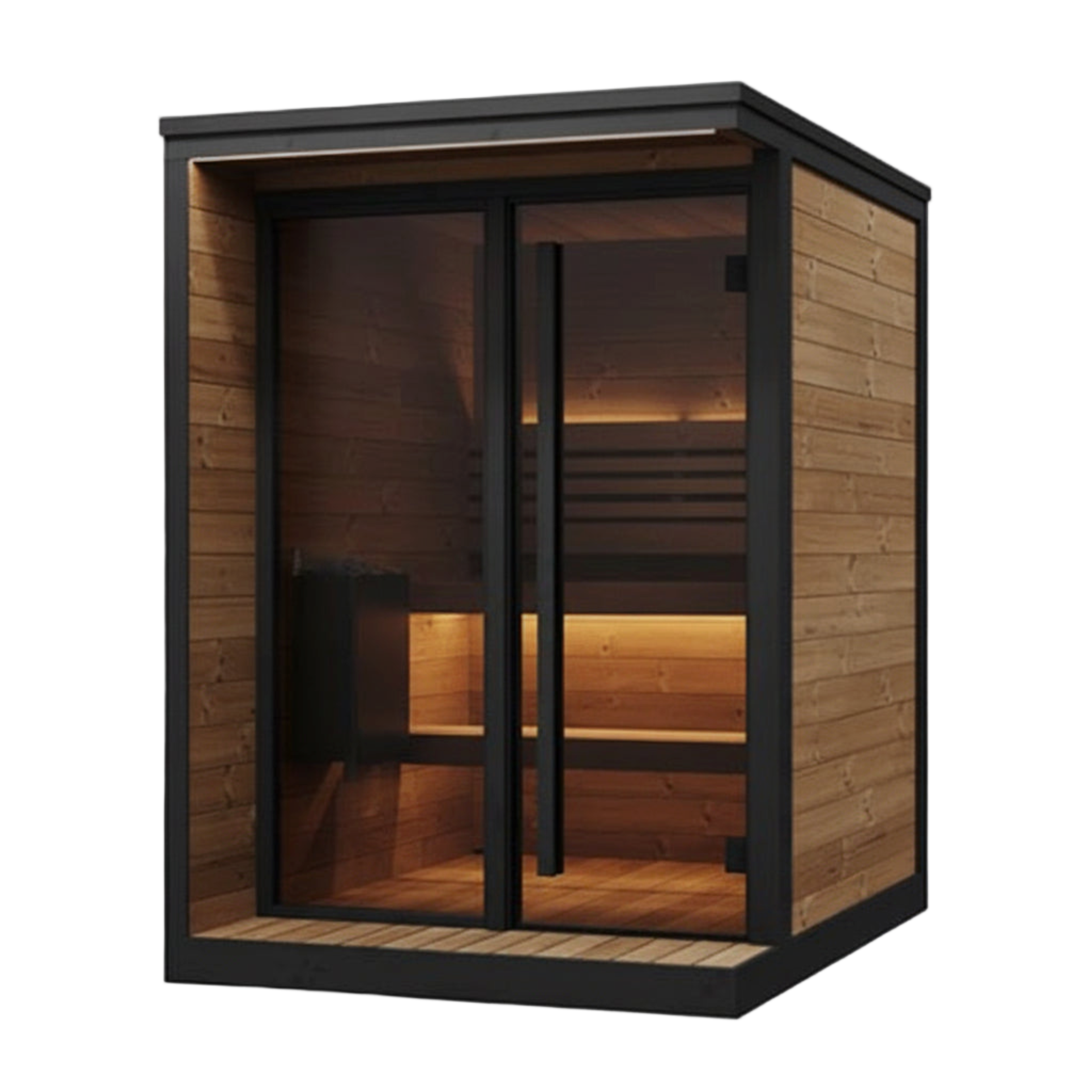 Exterior view of SaunaLife GL4 outdoor traditional sauna