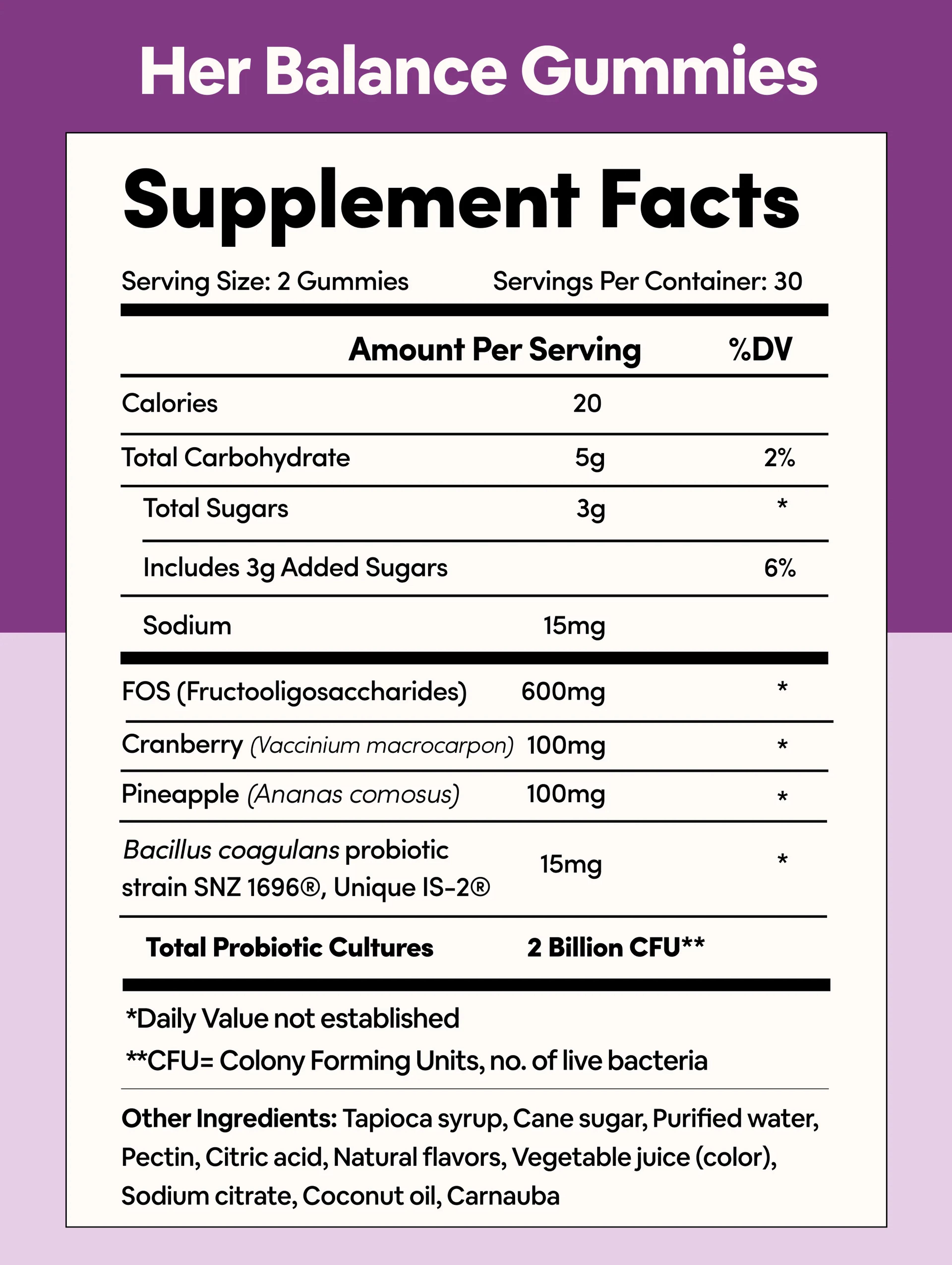 Her Balance Vaginal Probiotic Gummies, view 9