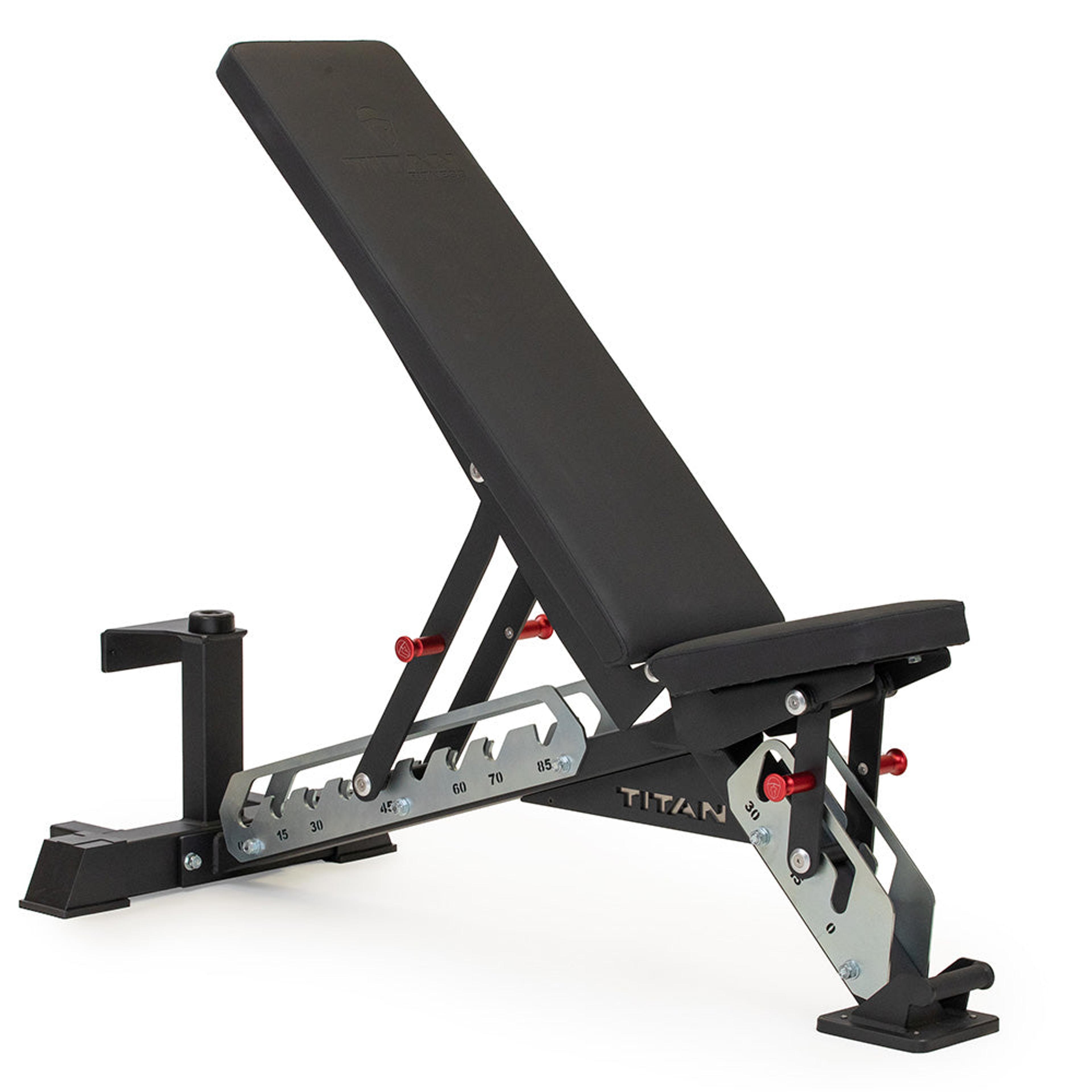 Product image for TITAN Series Adjustable Bench in Black/Silver