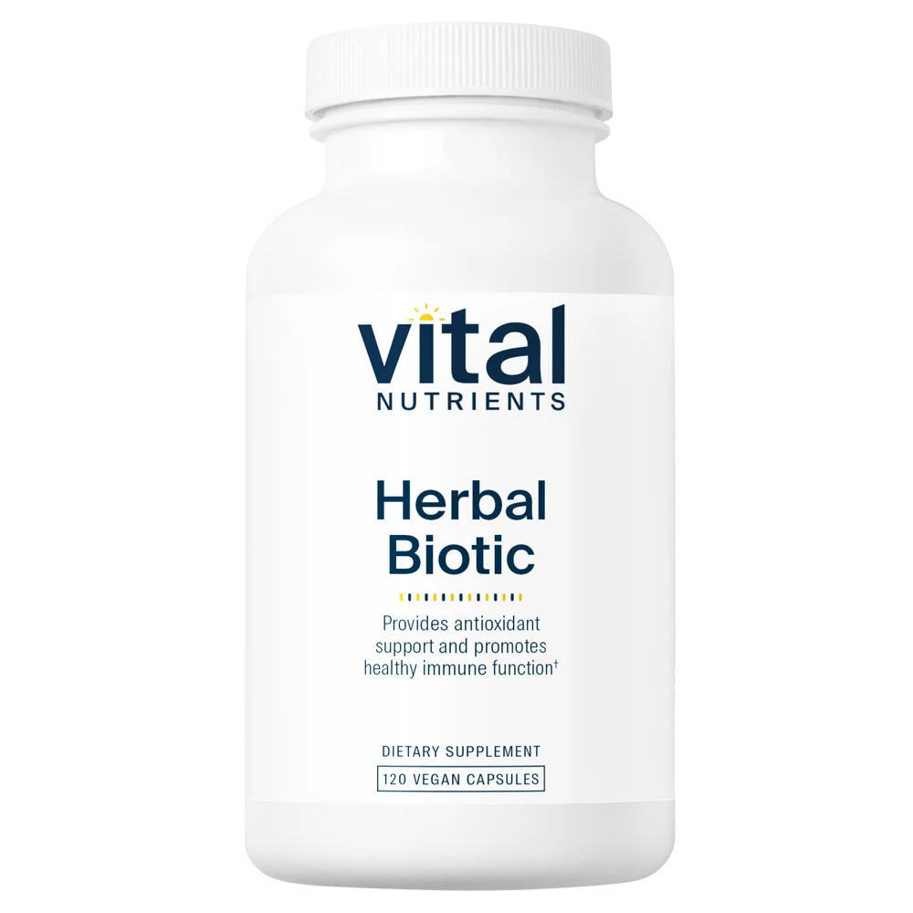 Vital Nutrients Herbal Biotic 120 Vegan Capsules dietary supplement.