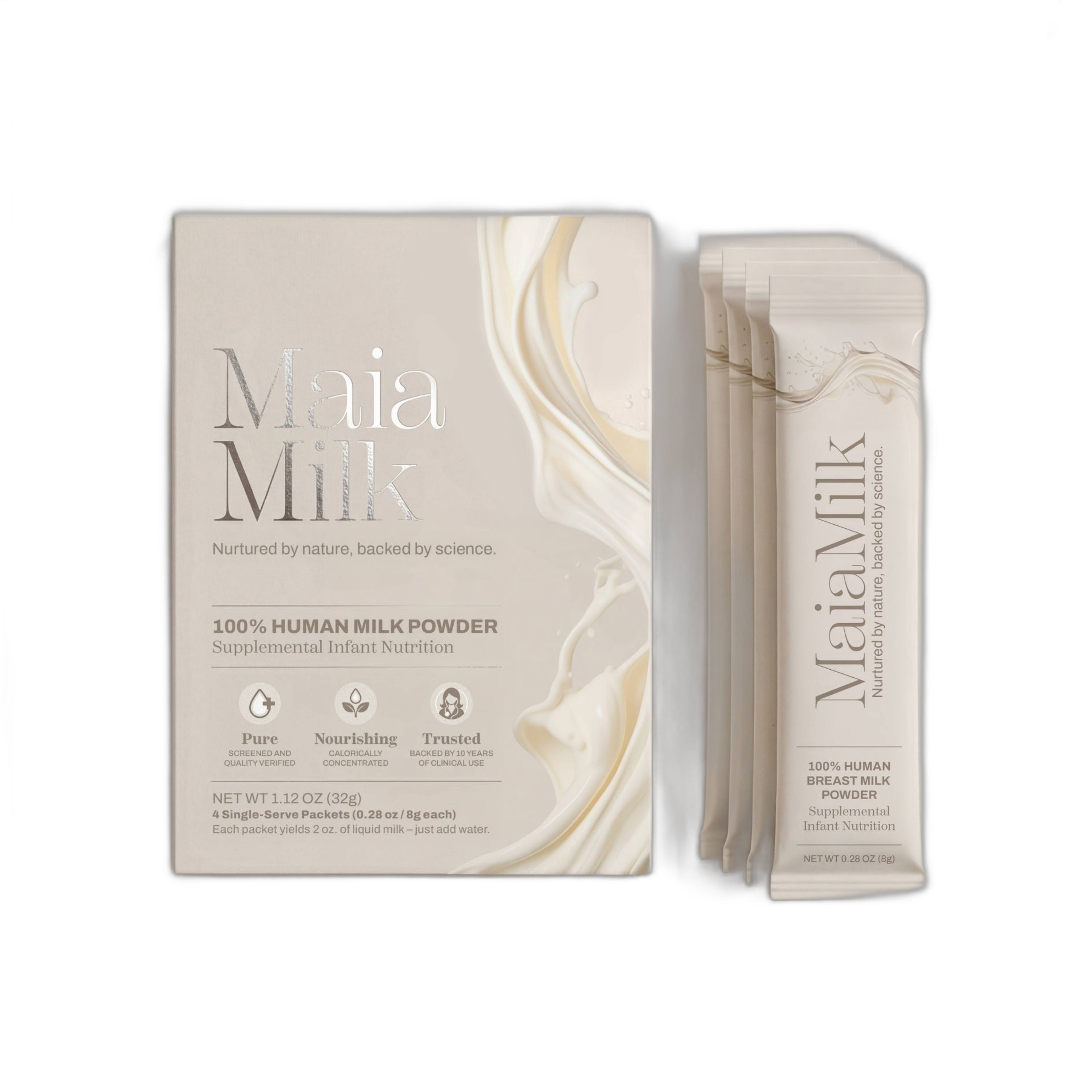 100% Human Breast Milk Powder Packets
