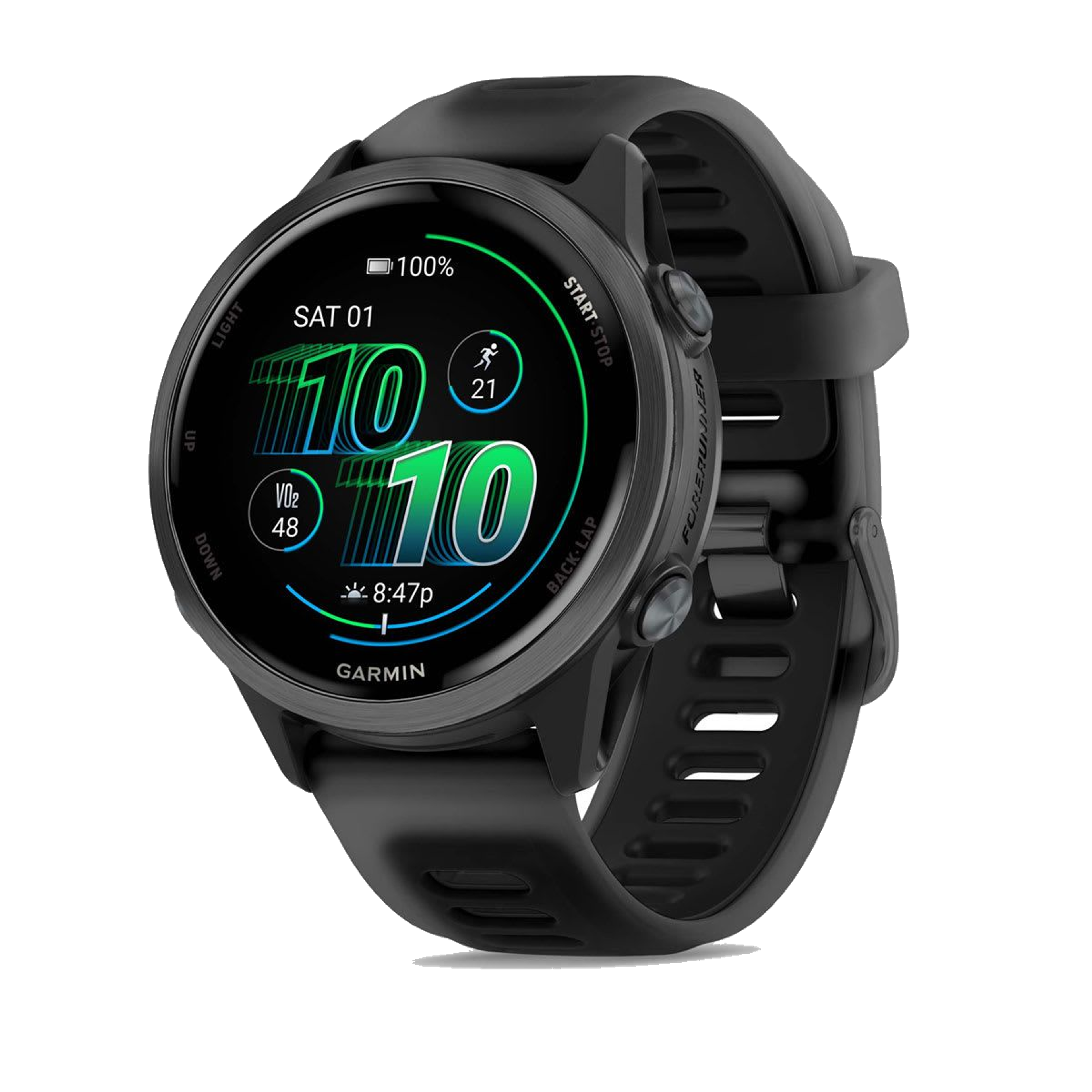Product image for Garmin Forerunner® 570 - 42mm in Slate Gray Aluminum with Translucent Black/Black Band