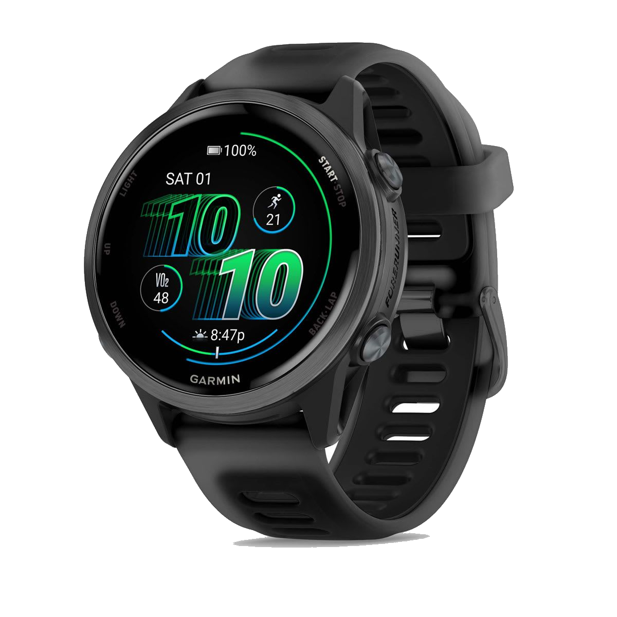 Product image for Garmin Forerunner® 570 - 42mm in Slate Gray Aluminum with Translucent Black/Black Band