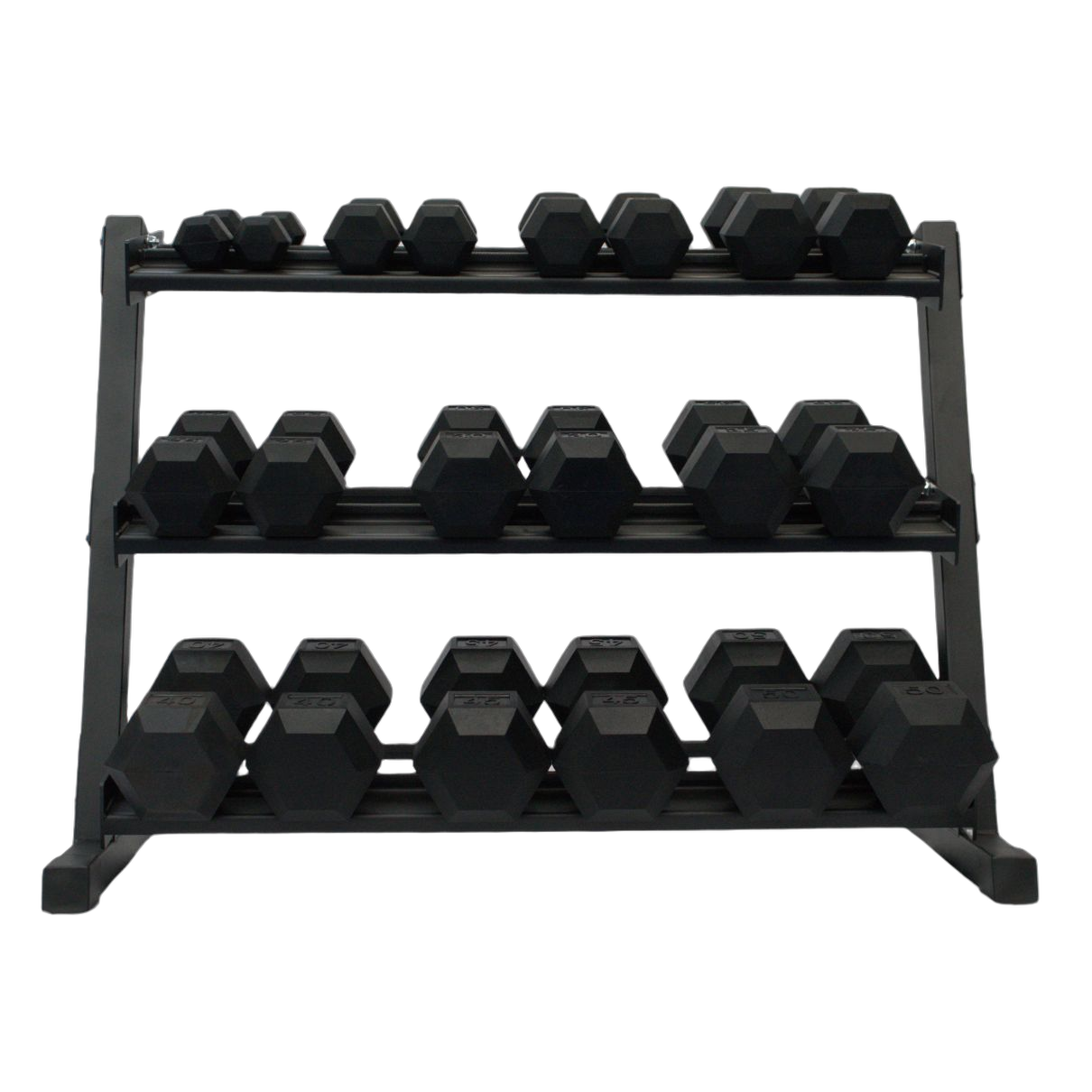 5-50 LB Dumbbell Set with Free Rack