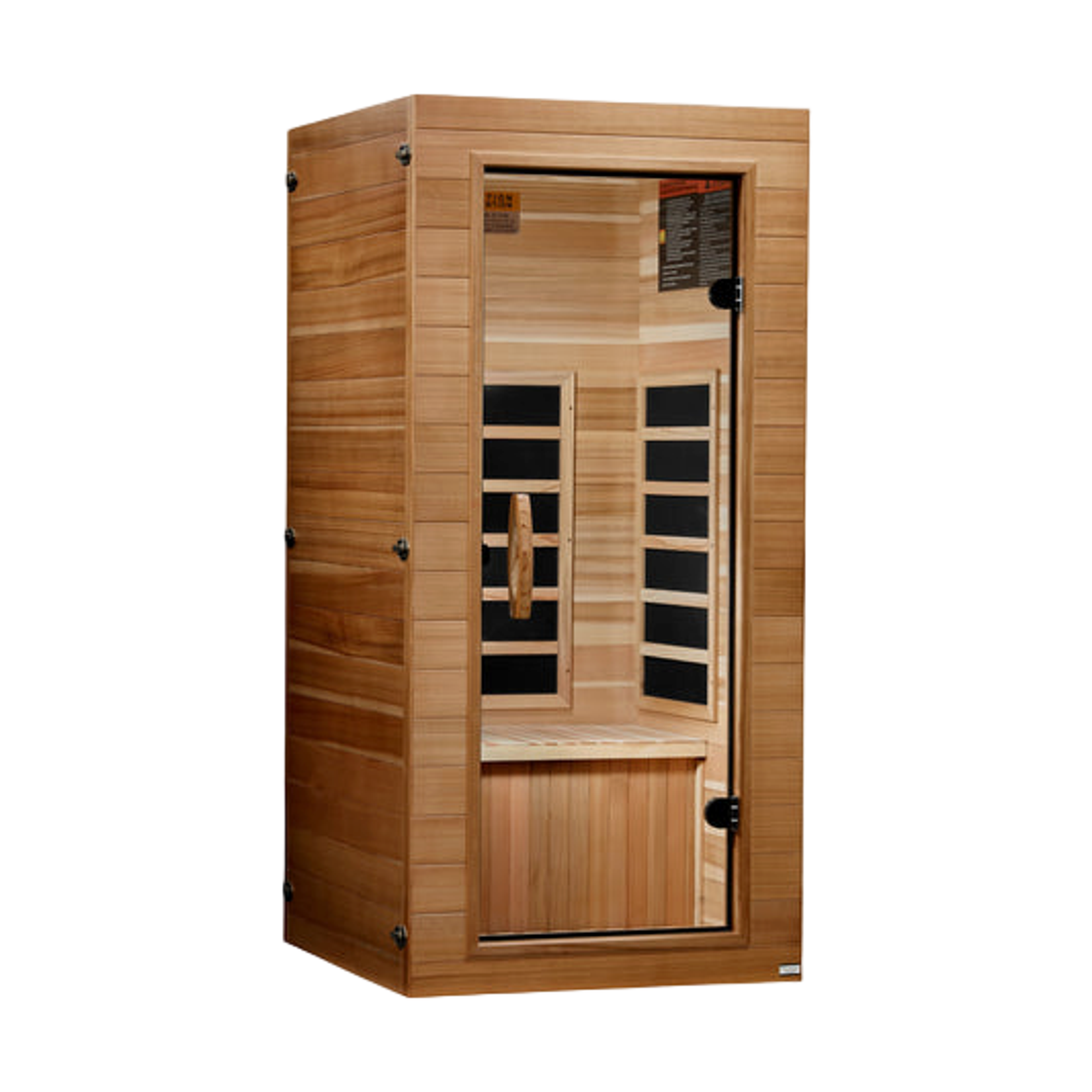 Dynamic Vero one-person infrared sauna viewed from the left