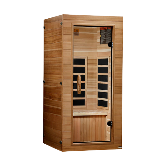 Dynamic Vero one-person infrared sauna viewed from the left