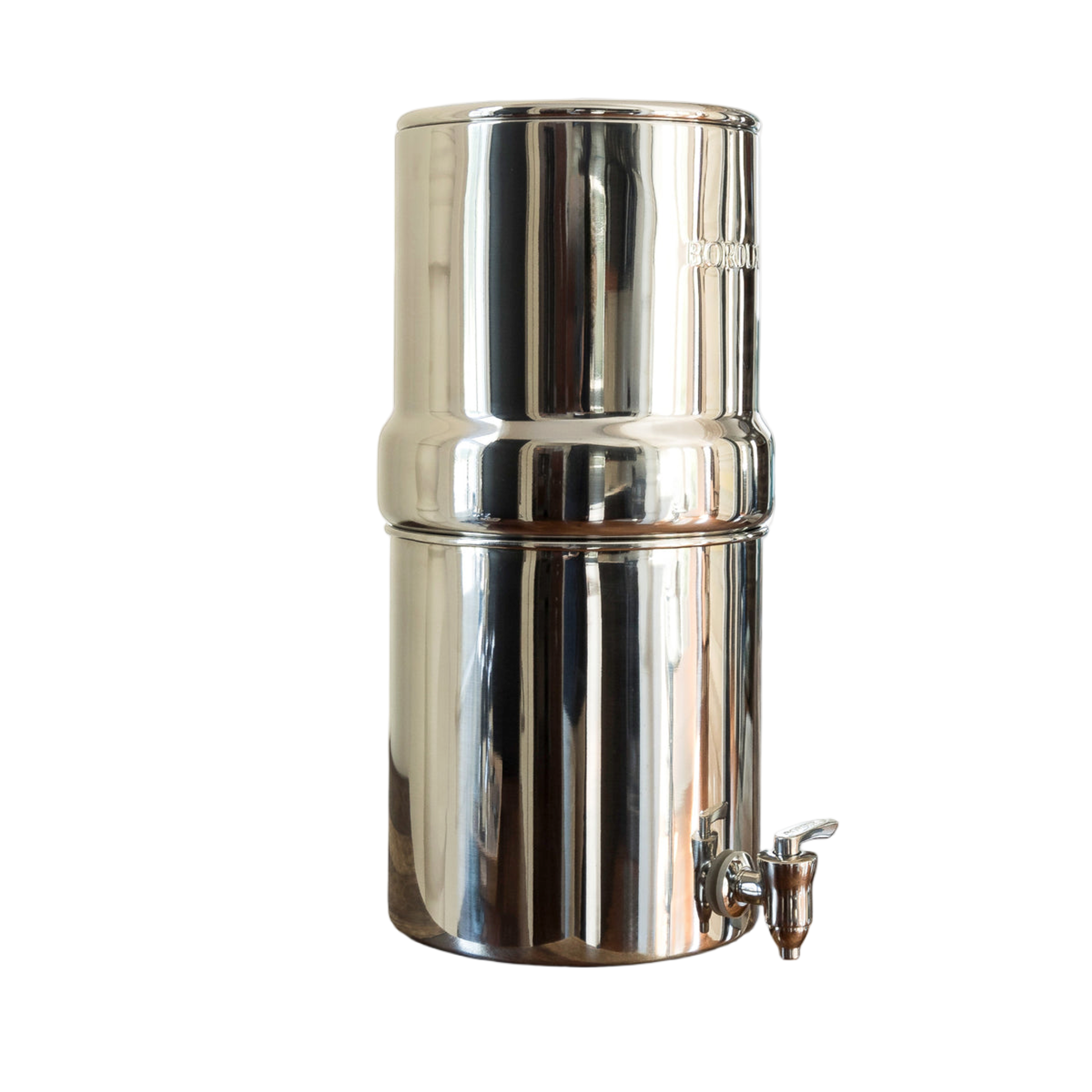 Stainless steel BOROUX Legacy Compact water filter system side view