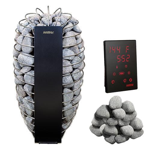 Harvia Spirit SP80E 8kW 240V Electric Sauna Heater Package Xenio CX45 WI-FI Control Package