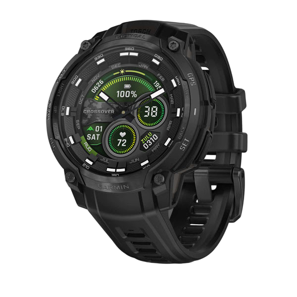 Garmin Instinct Crossover AMOLED Tactical Edition watch in black