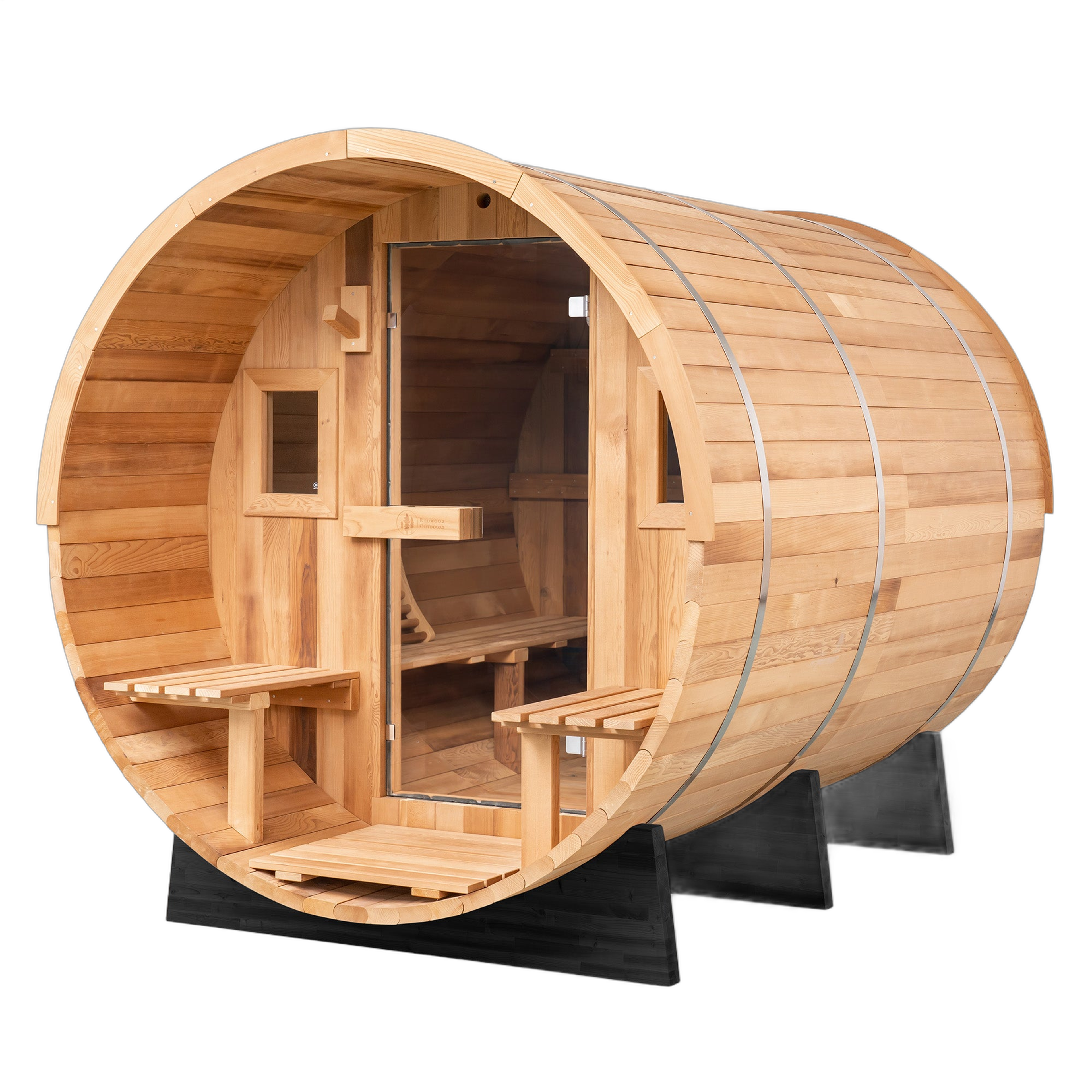 Barrel Sauna w/ Porch - 6 Person