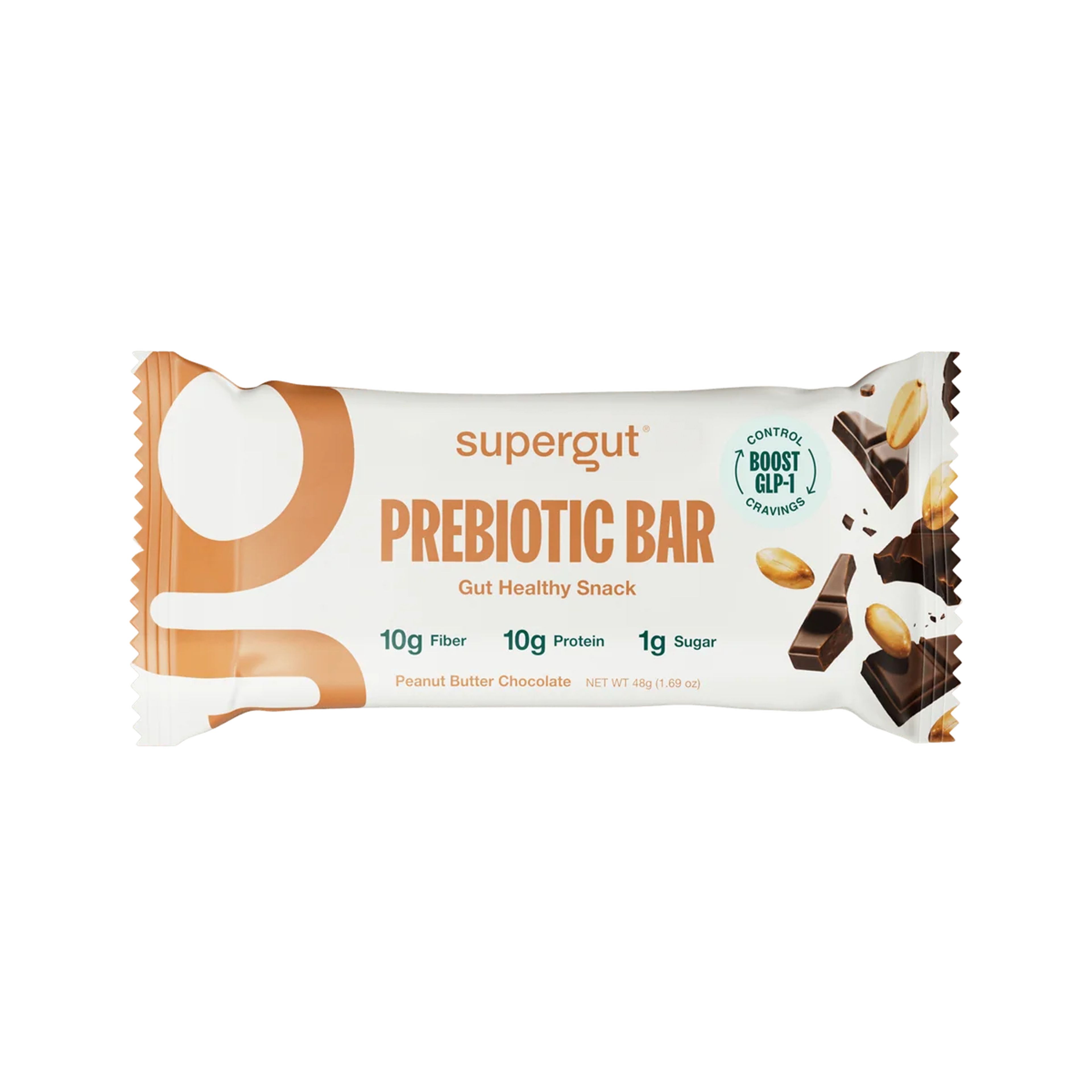 Product image for Supergut Prebiotic Bars in Peanut Butter Chocolate / 12