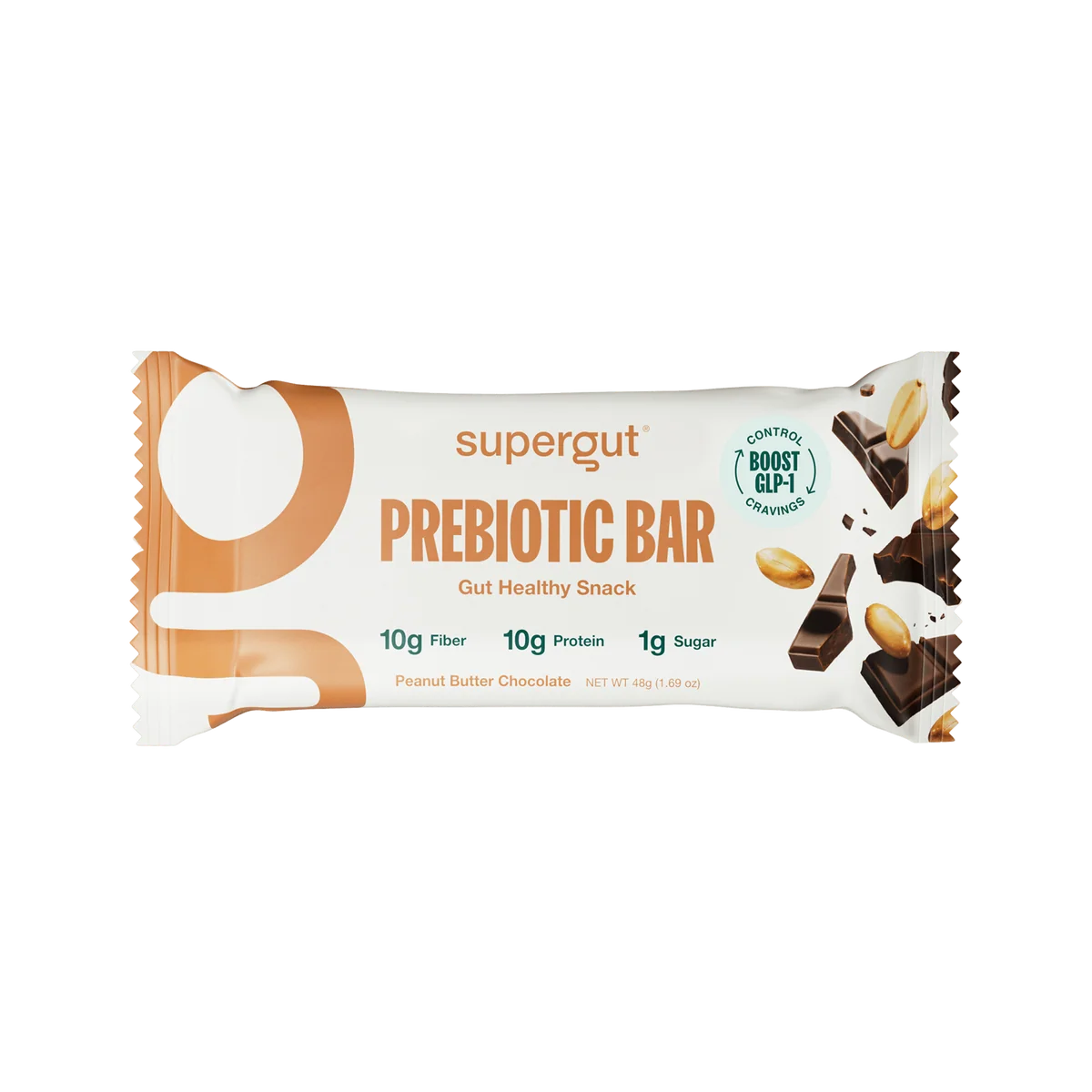 Product image for Supergut Prebiotic Bars in Peanut Butter Chocolate / 12