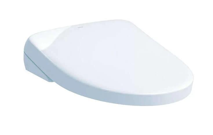 White elongated bidet toilet seat.