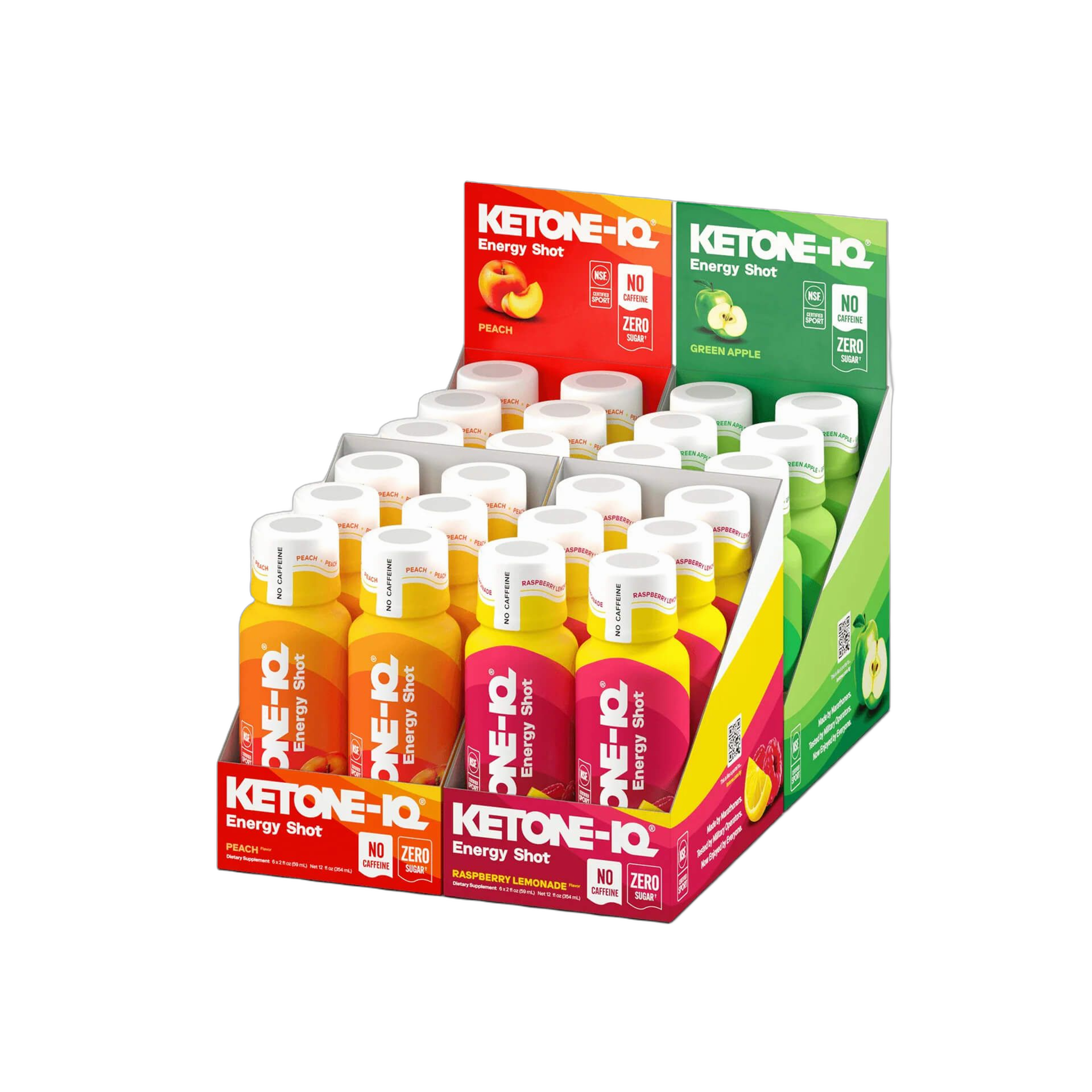 24 ct 2 oz Ketone-IQ No Caffeine Shot Variety