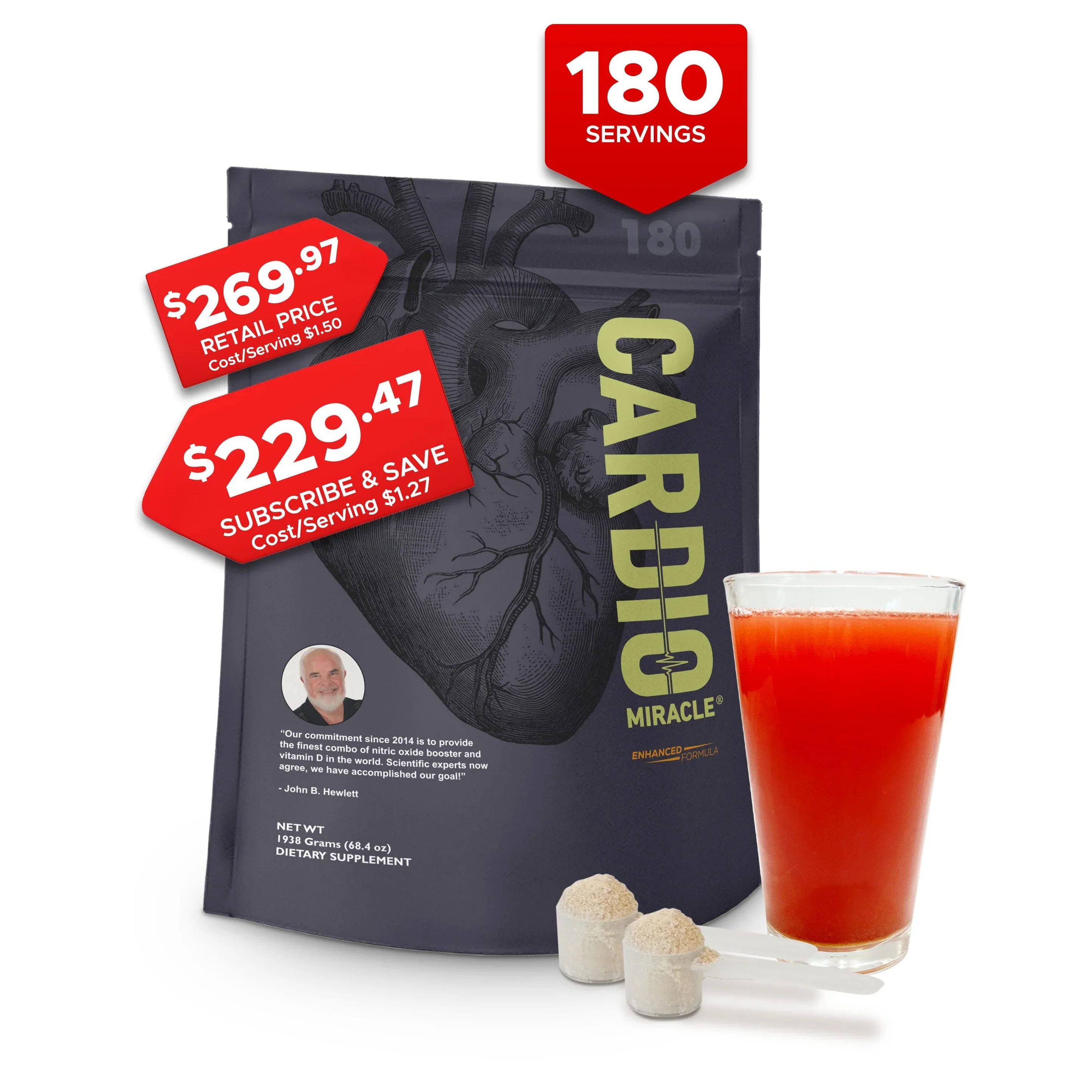 Cardio Miracle Cardio Miracle, 180-Serving Pouch - HSA/FSA