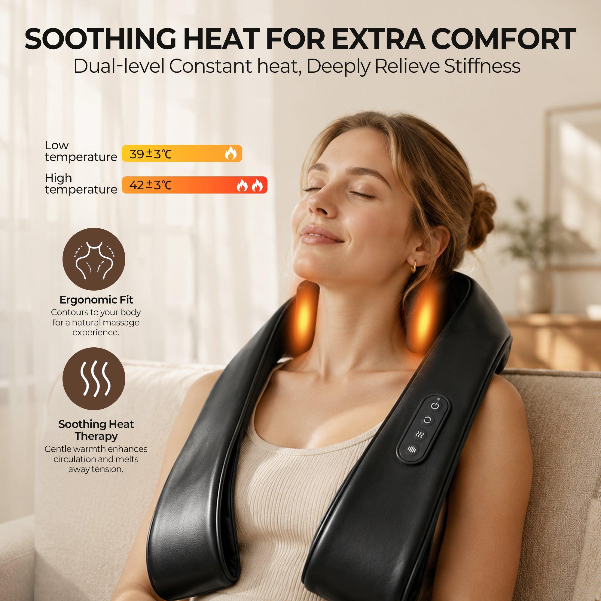 MOUNTRAX Cordless Neck & Shoulder Massager with Heat (Extended Strap) image 3