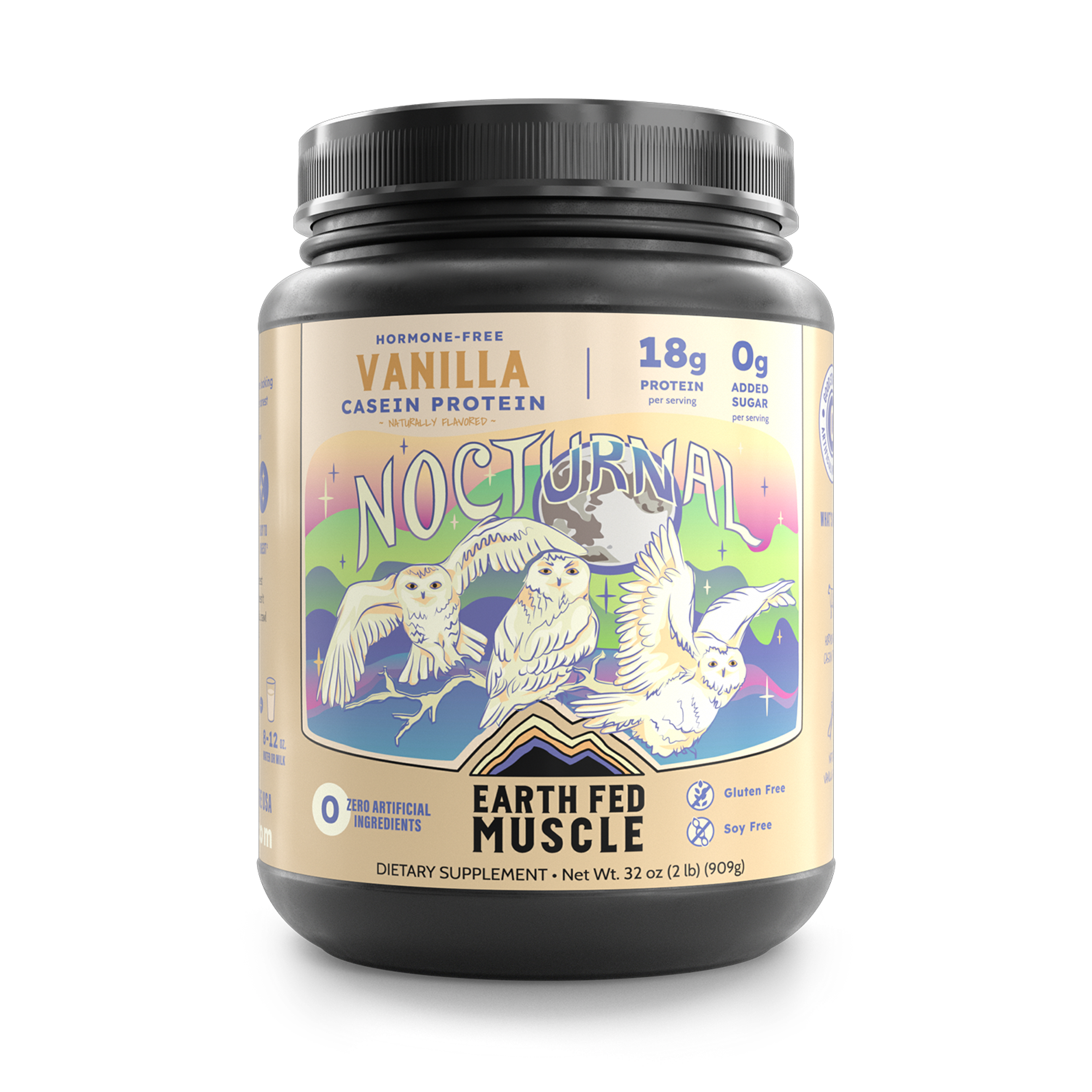 2lb tub of Nocturnal Vanilla casein protein powder