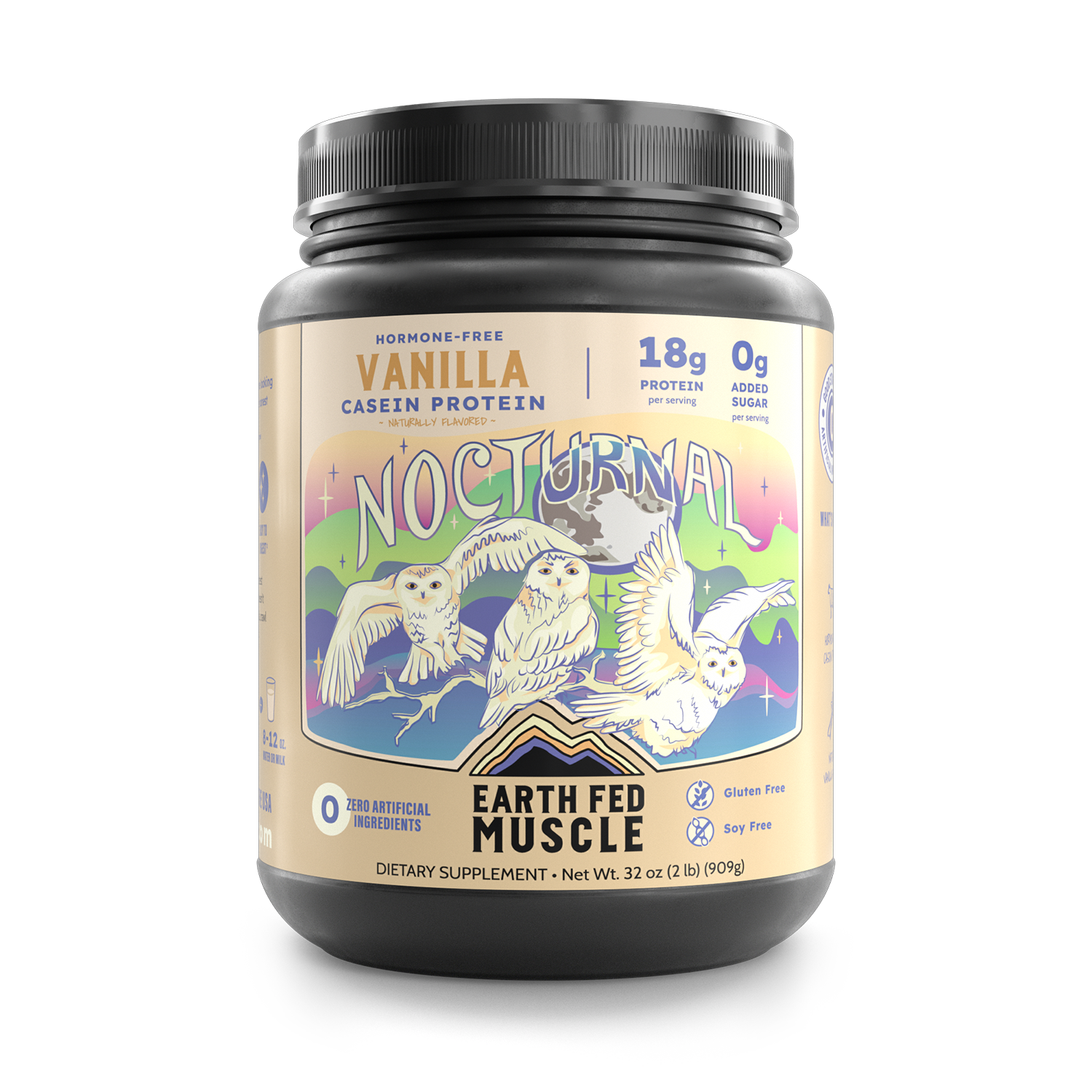 2lb tub of Nocturnal Vanilla casein protein powder