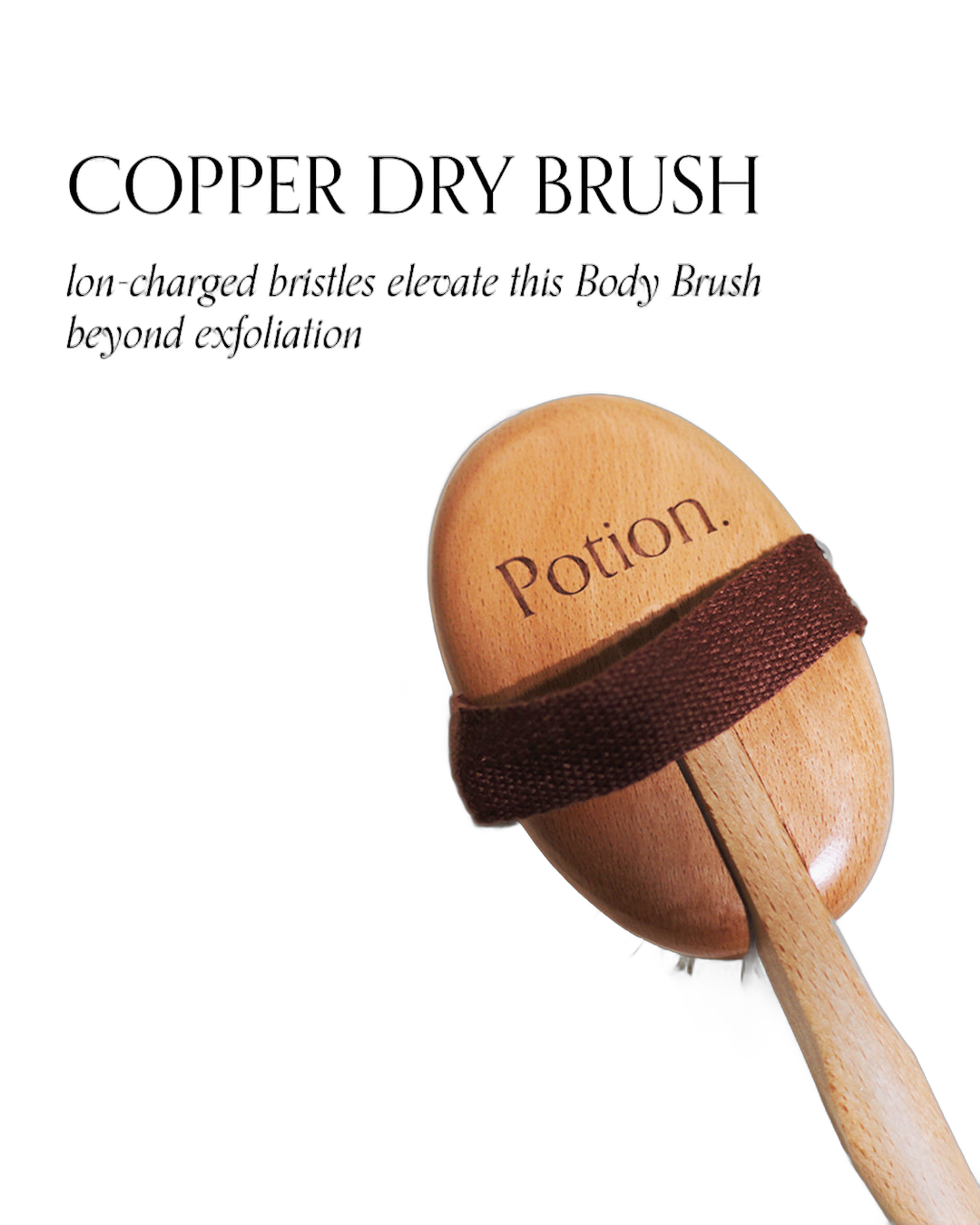 Ionic Copper Bristle Body Brush