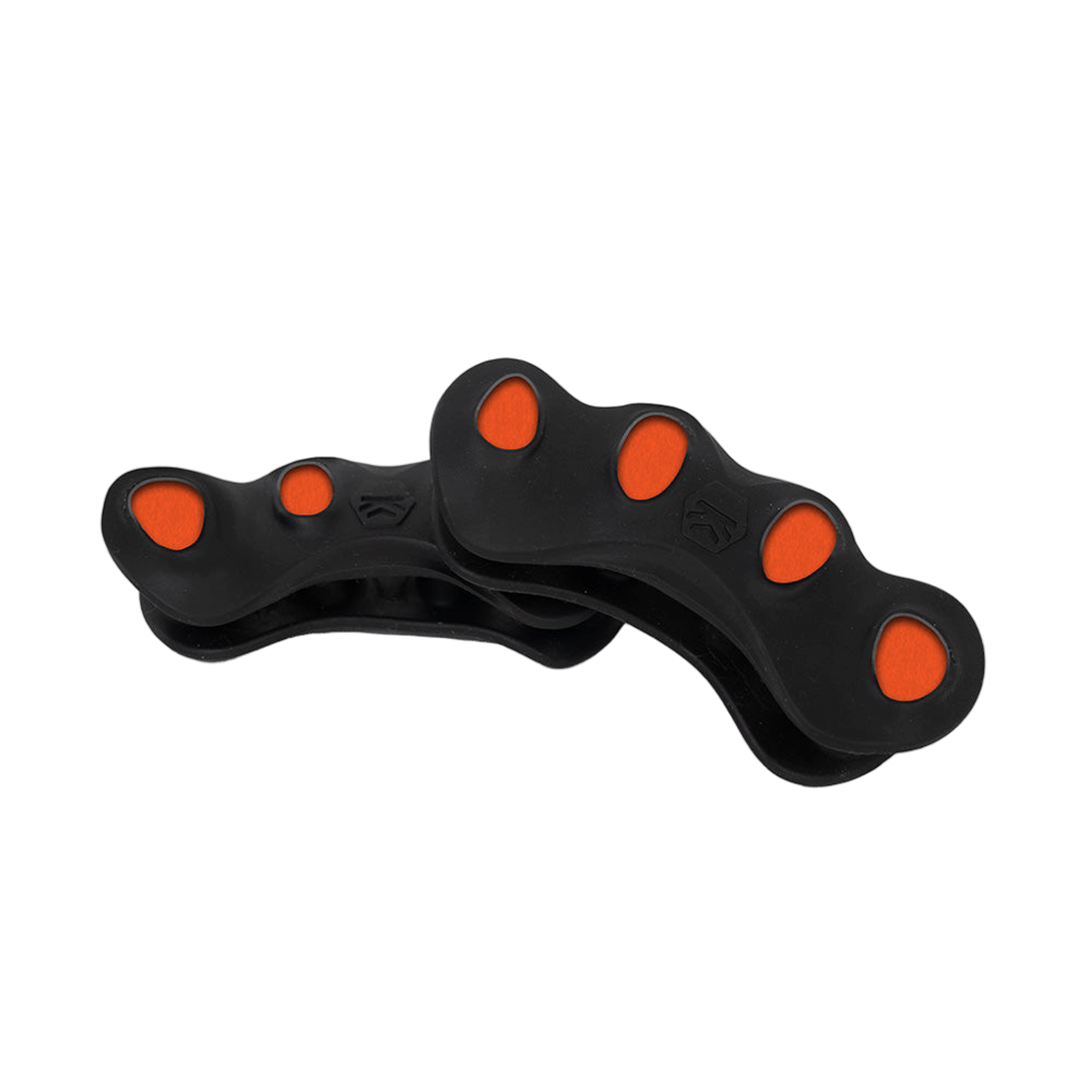 Pair of toe spreaders on white background