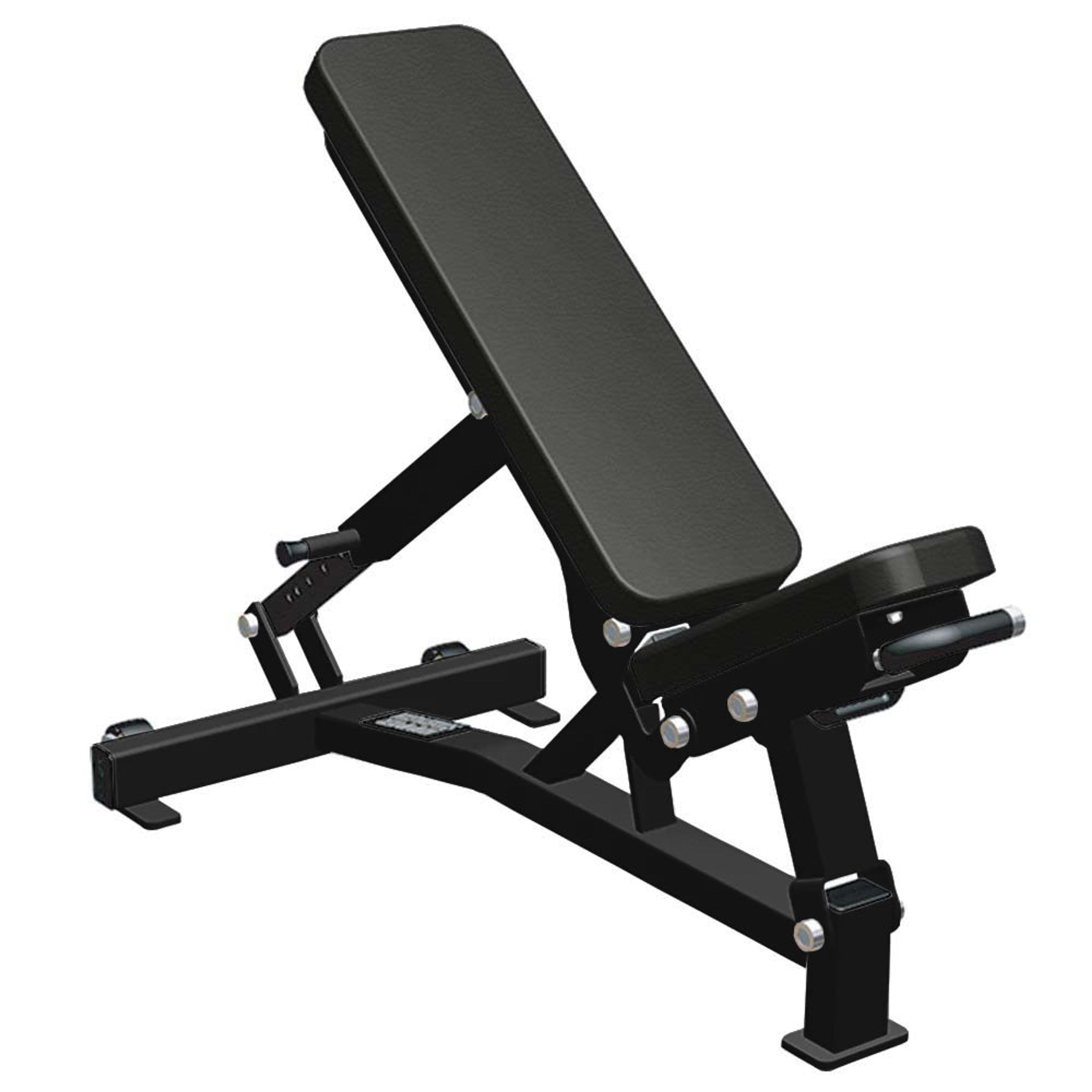 Hammer Strength Home Multi-Adjustable Bench in Charcoal Frame / Black Upholstery