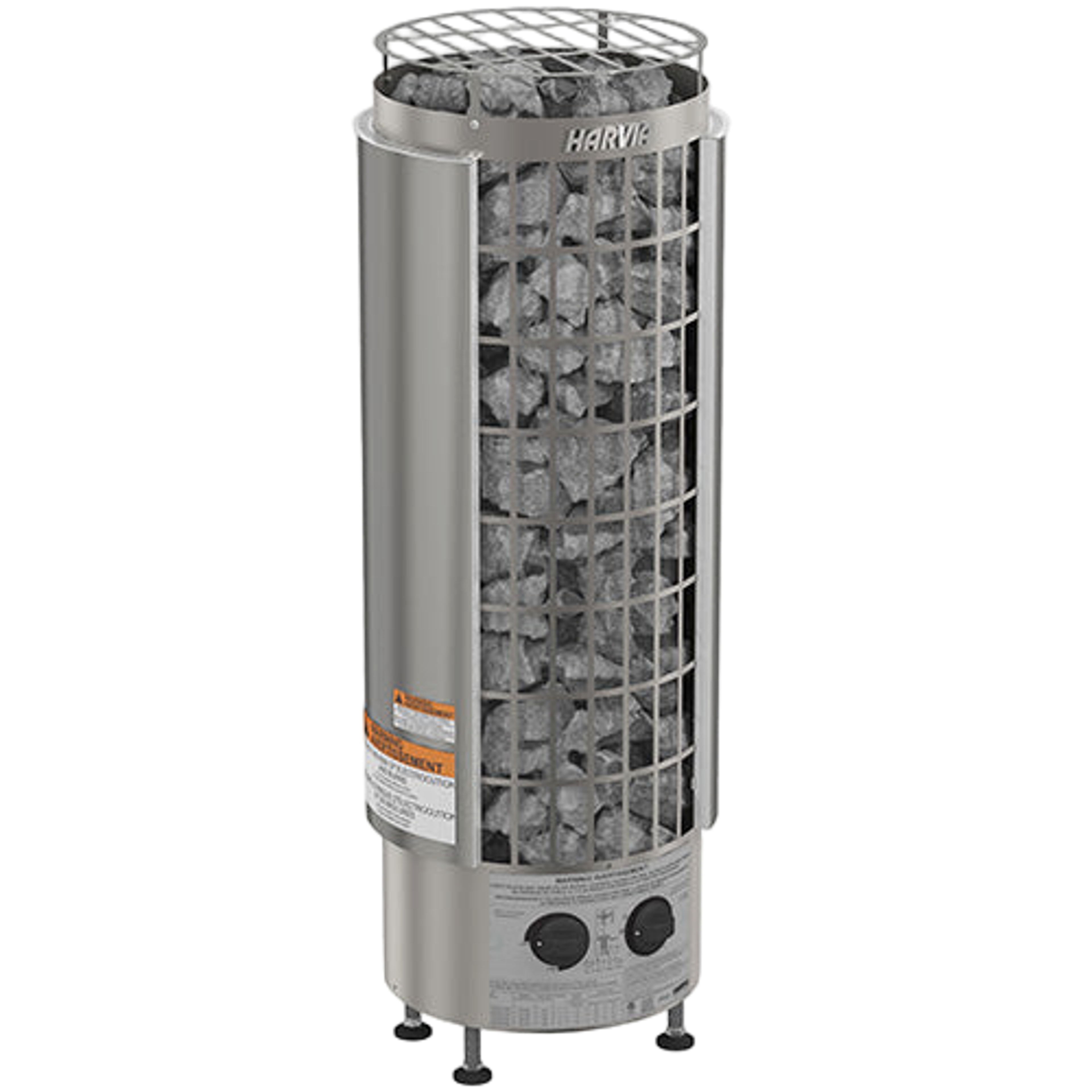 Harvia Cilindro PC90 sauna heater with stones loaded