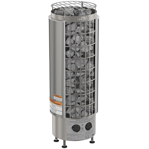 Harvia Cilindro PC90 sauna heater with stones loaded