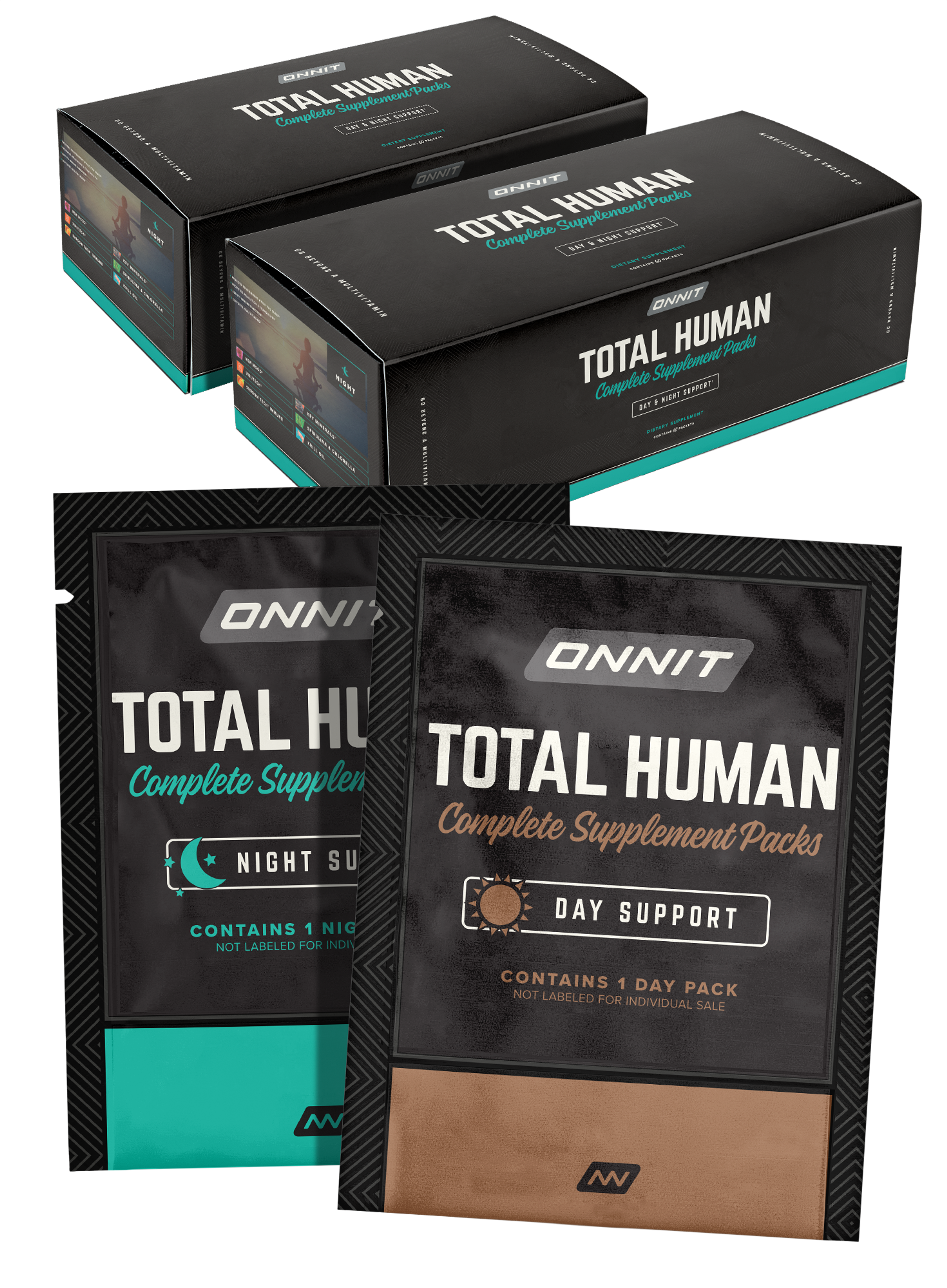 Total Human day and night supplement packs box