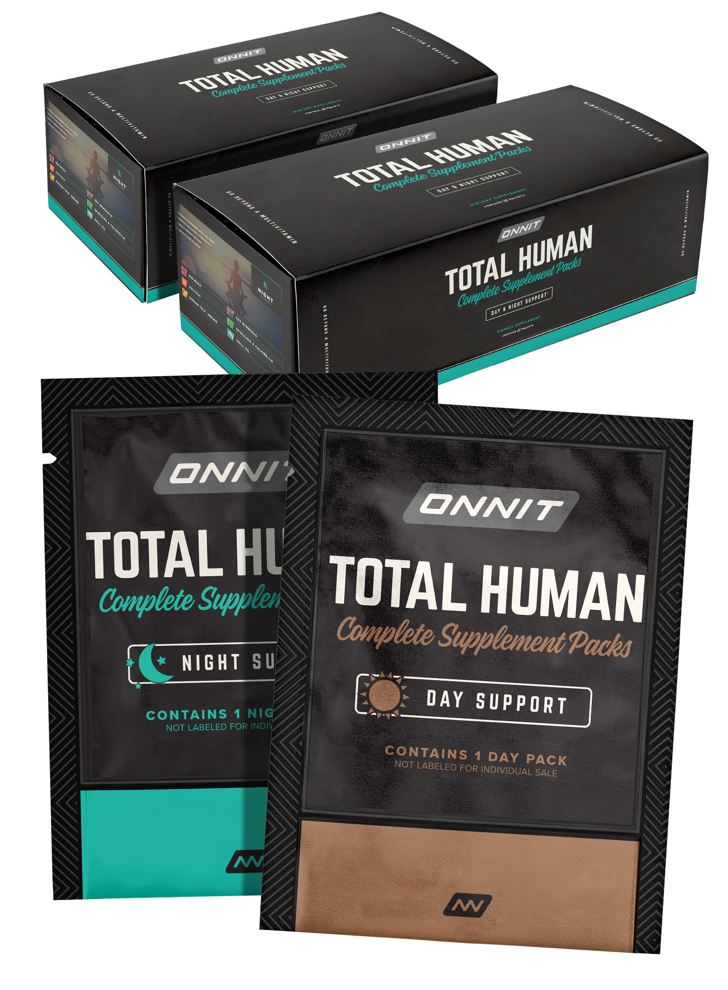 Total Human day and night supplement packs box