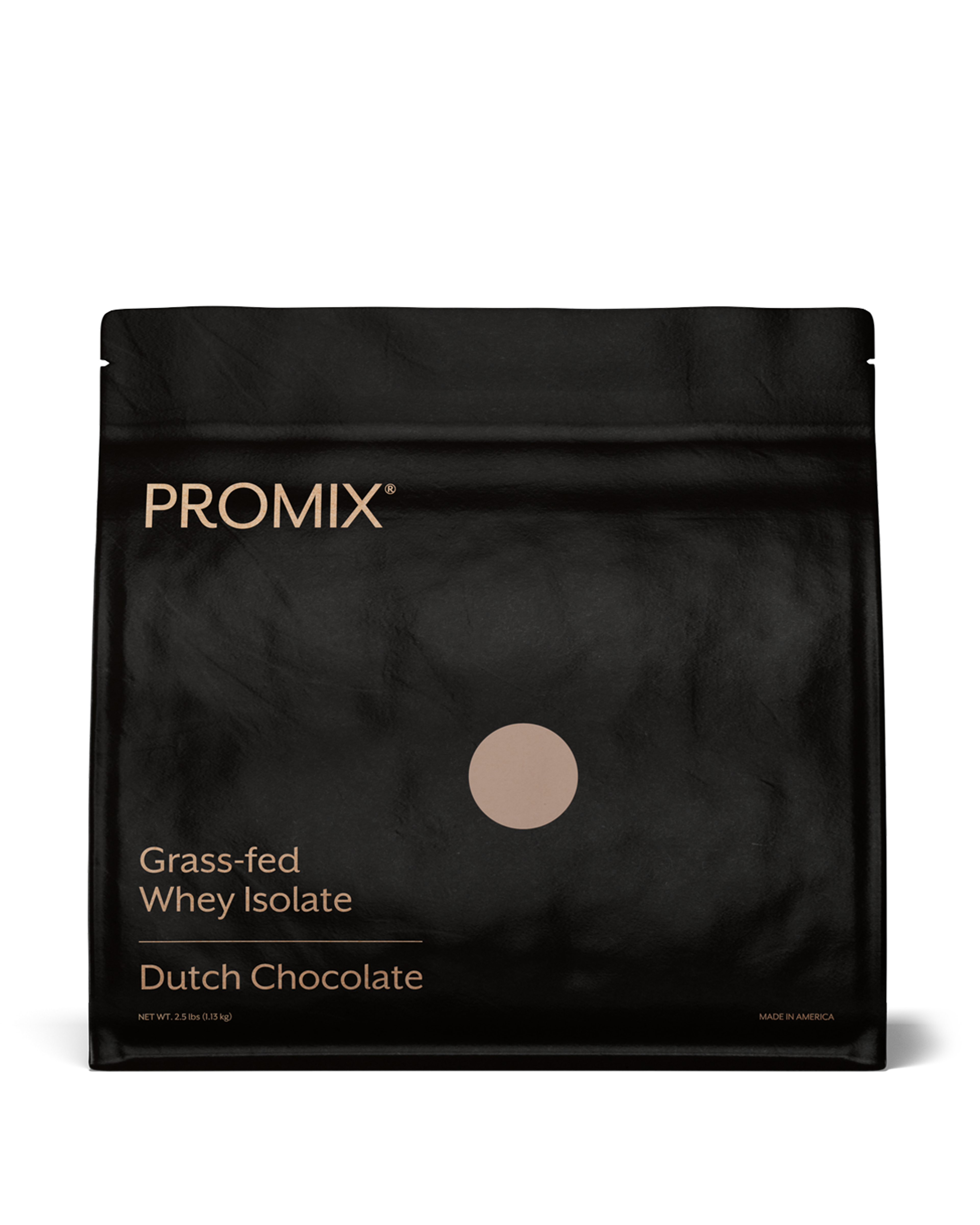Promix 2.5lb Dutch chocolate whey isolate packaging, single bag