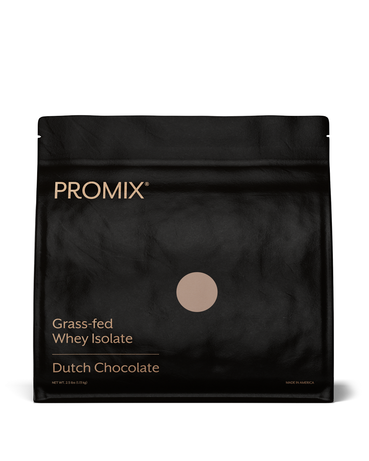 Promix 2.5lb Dutch chocolate whey isolate packaging, single bag