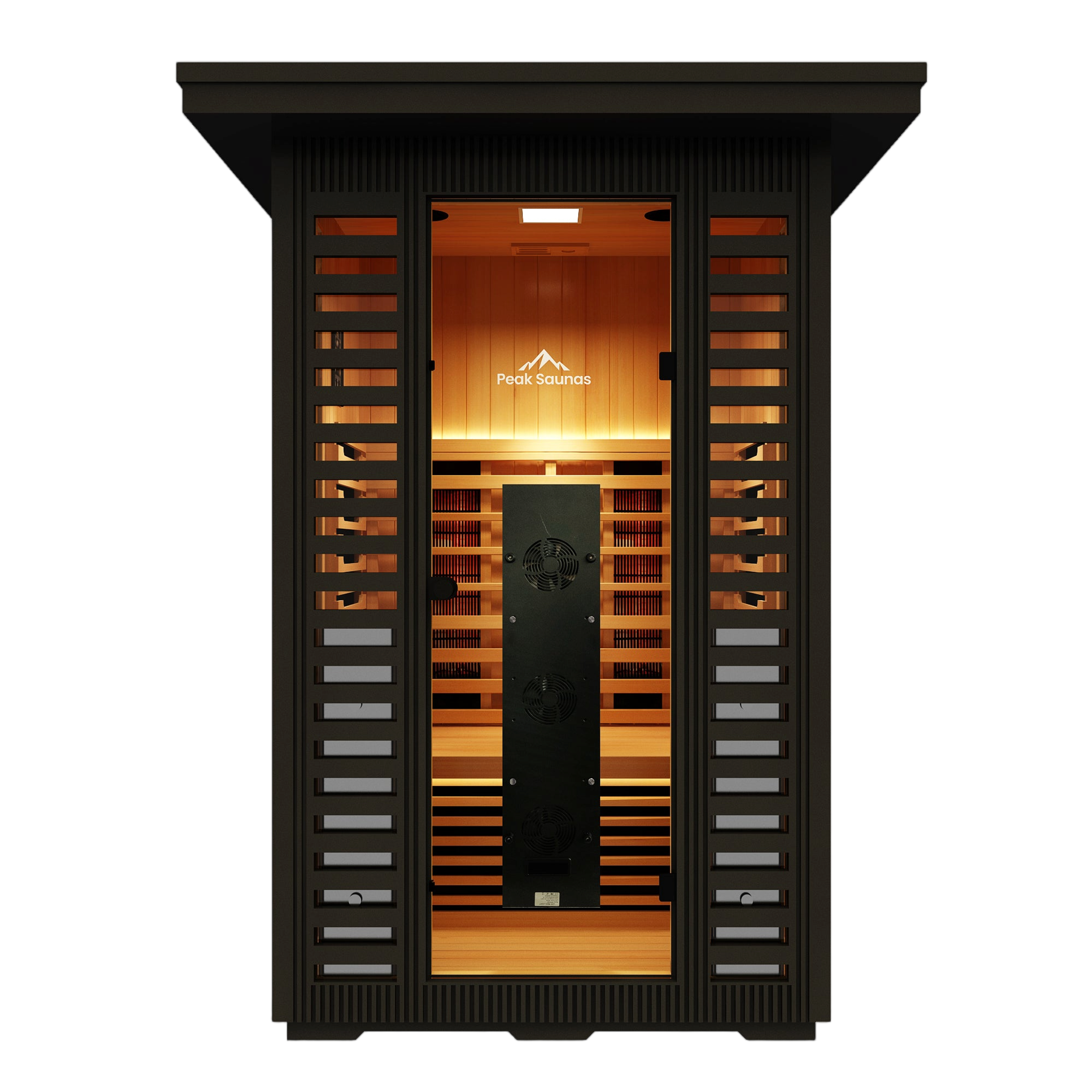 Patagonia outdoor two-person infrared sauna cabin exterior view
