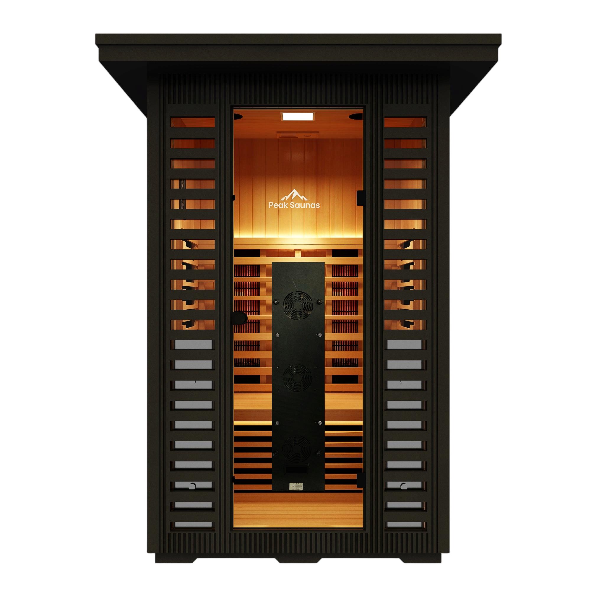 Patagonia outdoor two-person infrared sauna cabin exterior view