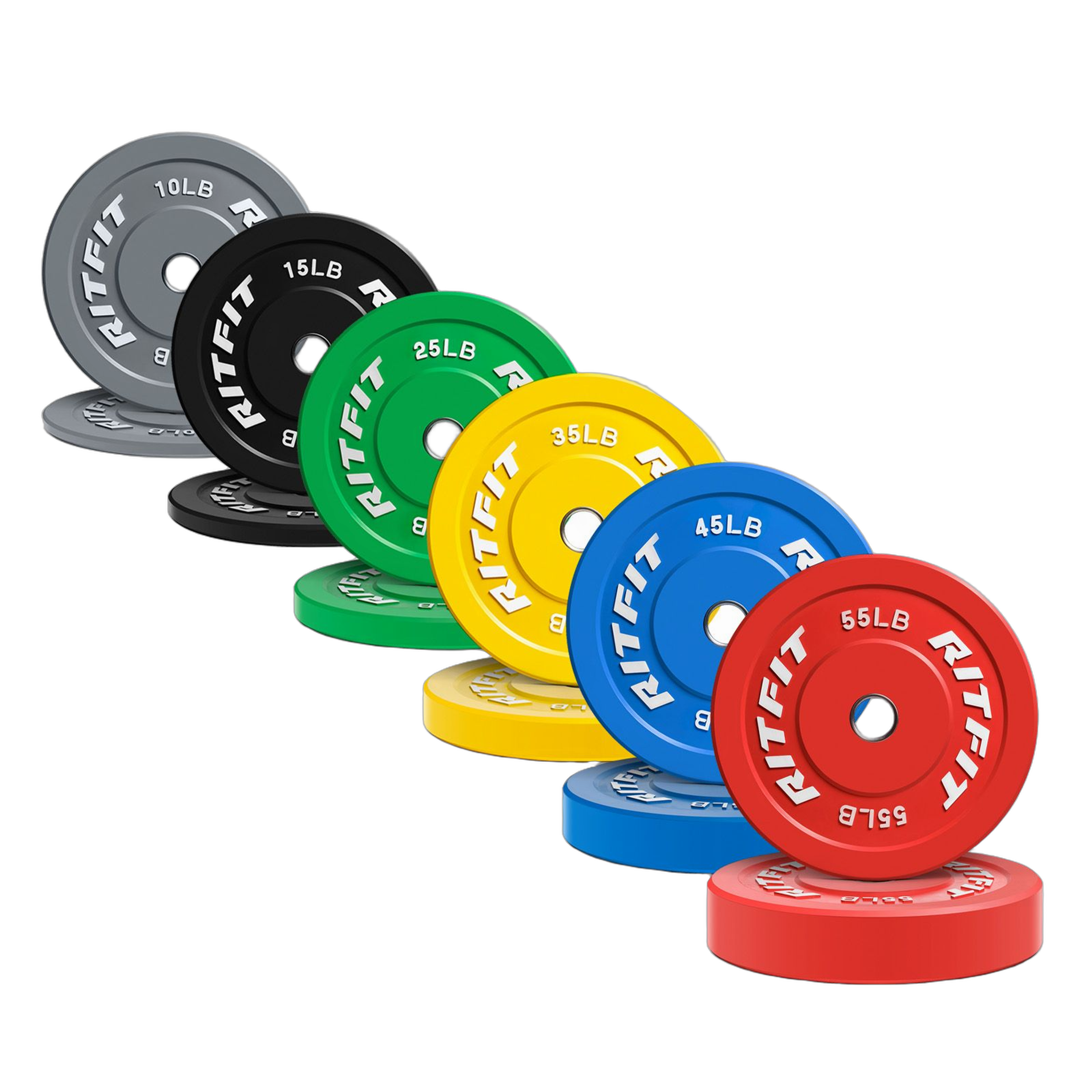 RITFIT Color Bumper Plates Olympic 2-Inch Rubber