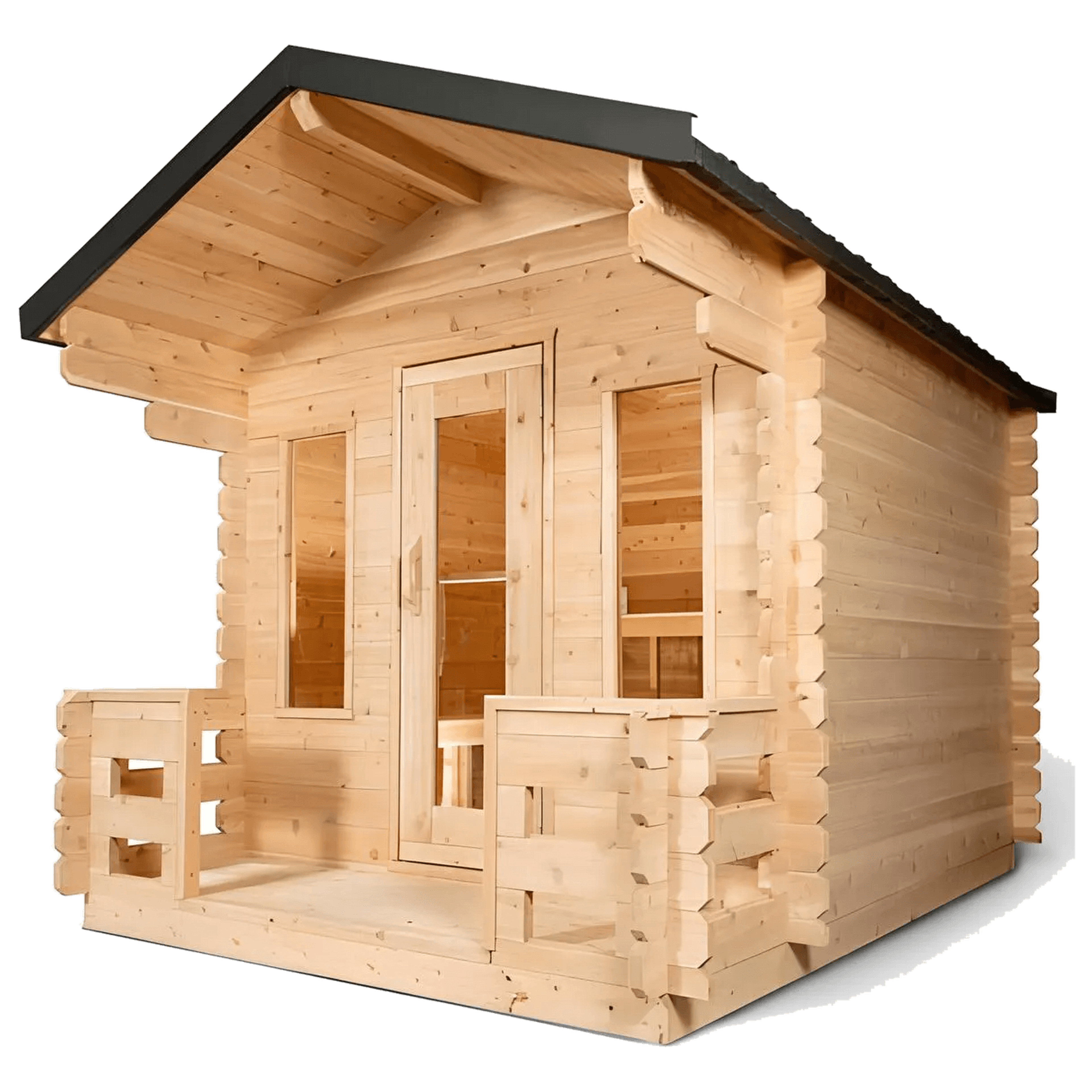Dundalk Georgian 6-Person Outdoor Cabin Sauna w/ Porch