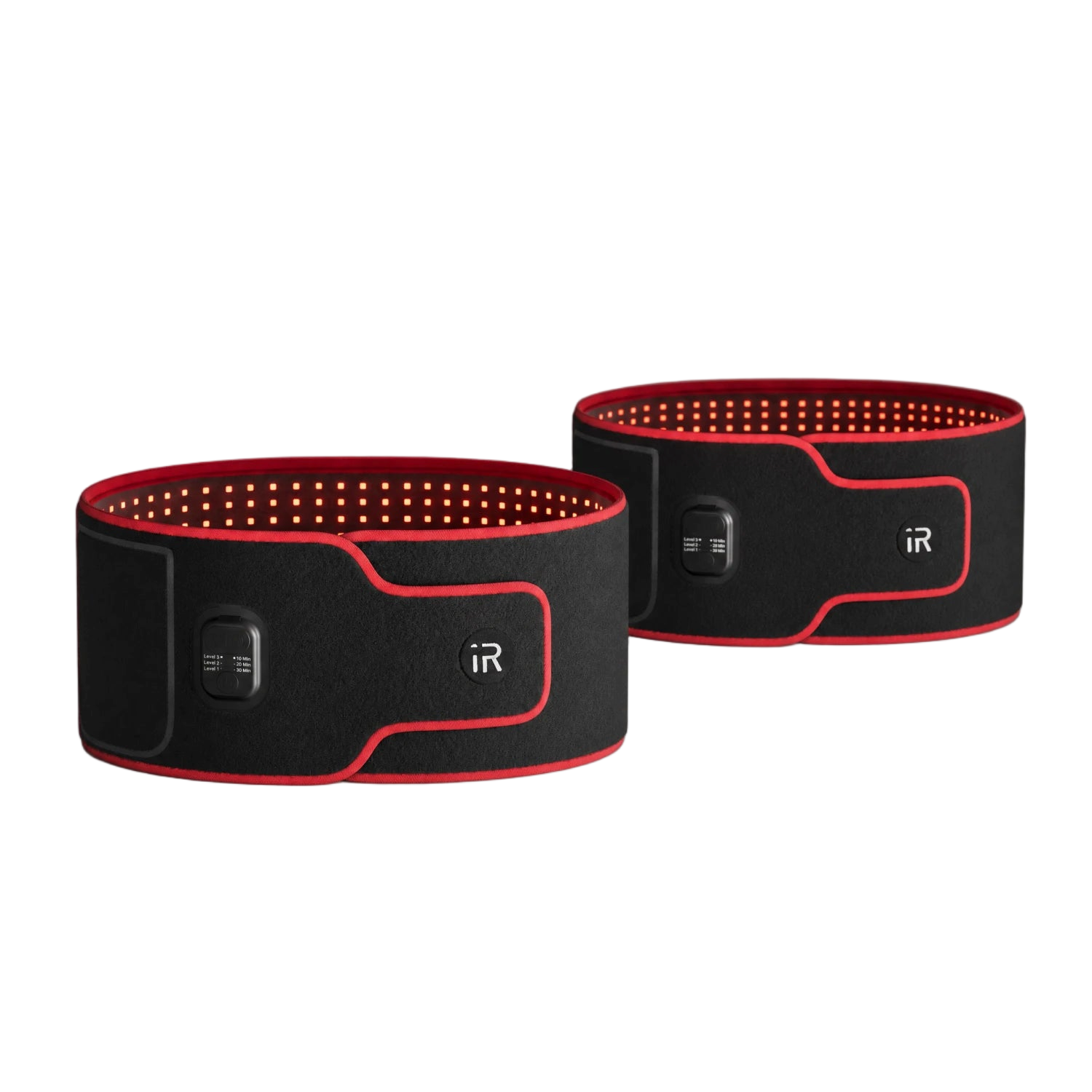 Two iRESTORE Sculpt LED belts stacked together