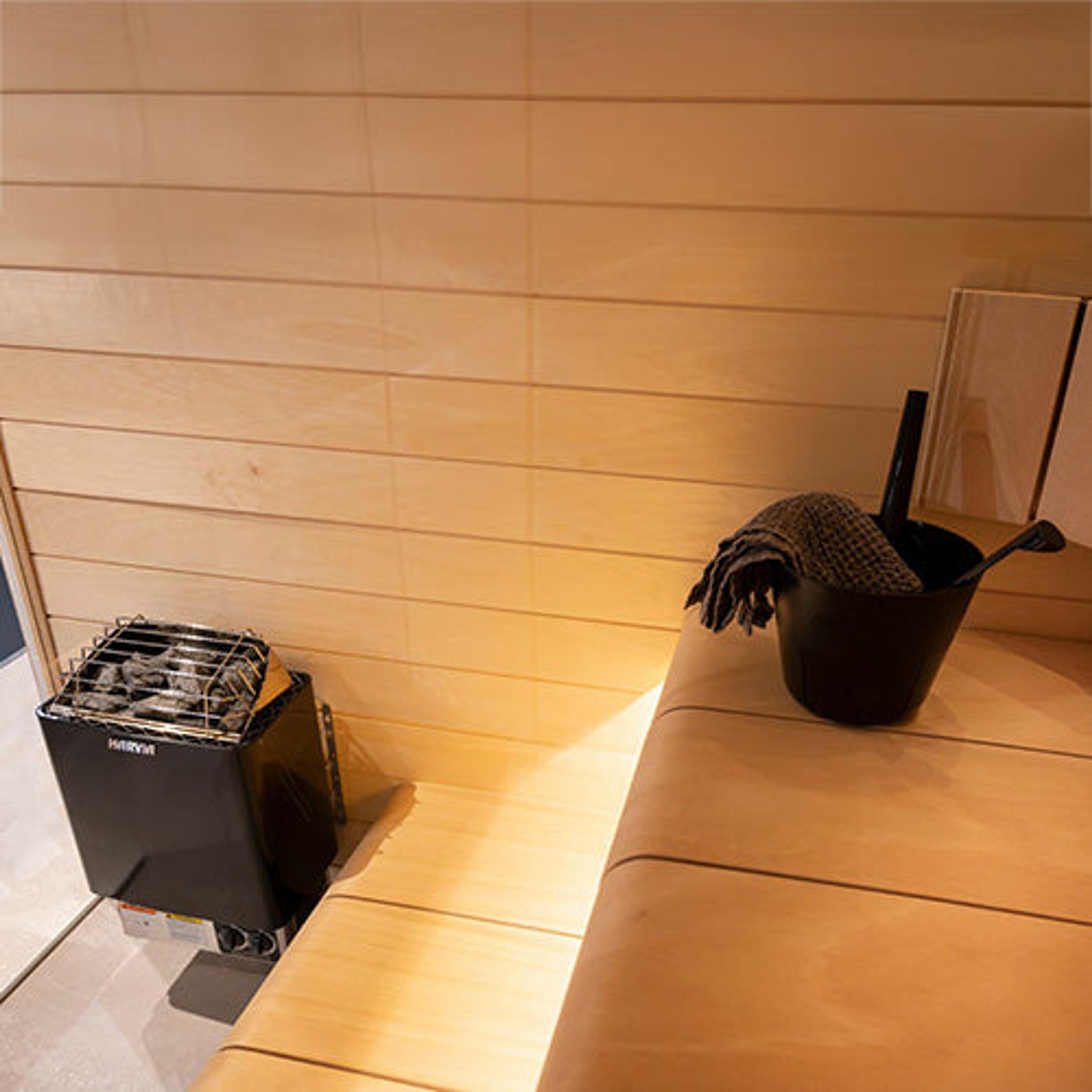 Harvia KIP80B 8kW 240V Electric Sauna Heater With Built-In Controls Package in Stainless Steel