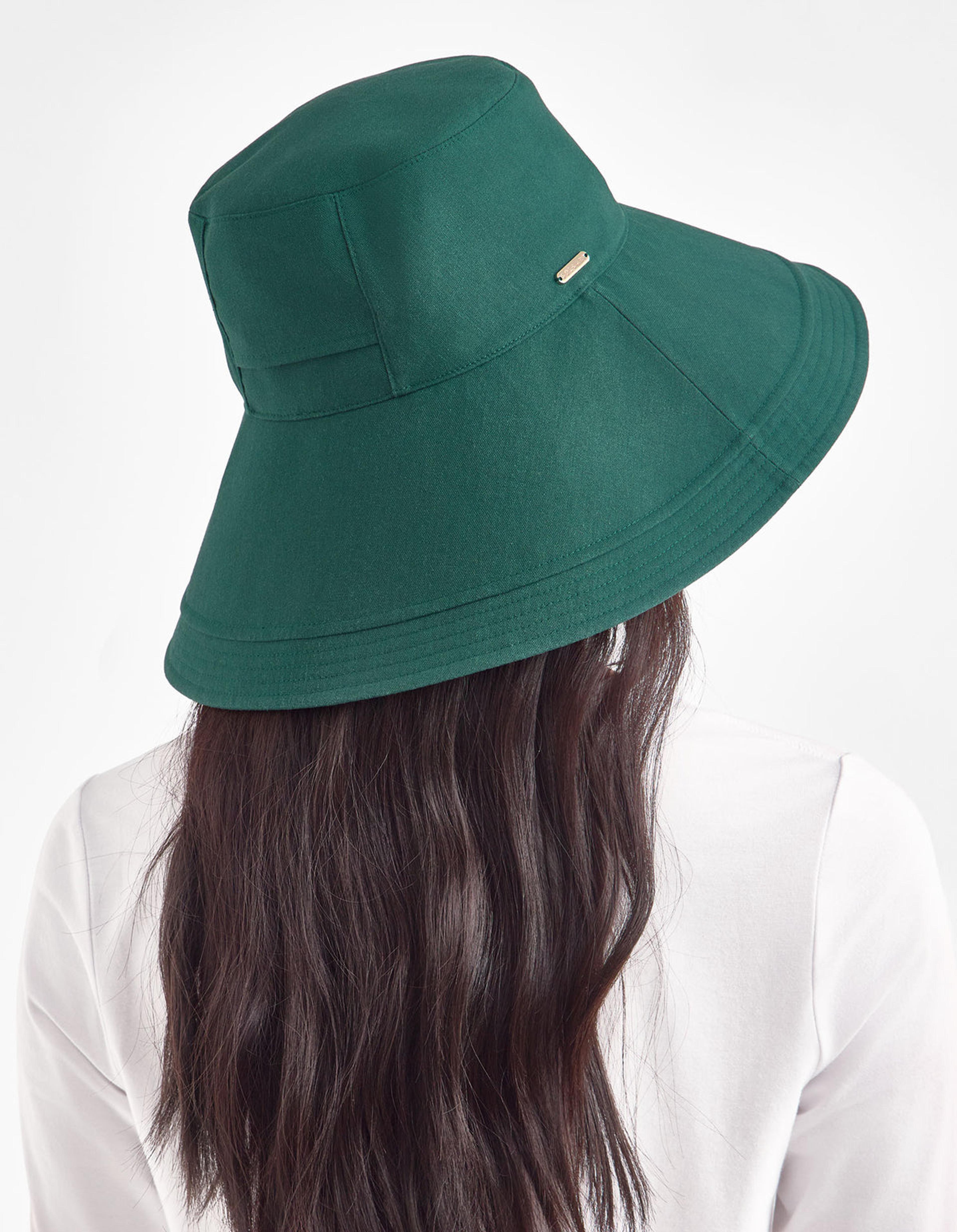 Summer Ultra Wide Brim Sun Hat UPF 50+ in Forest Green