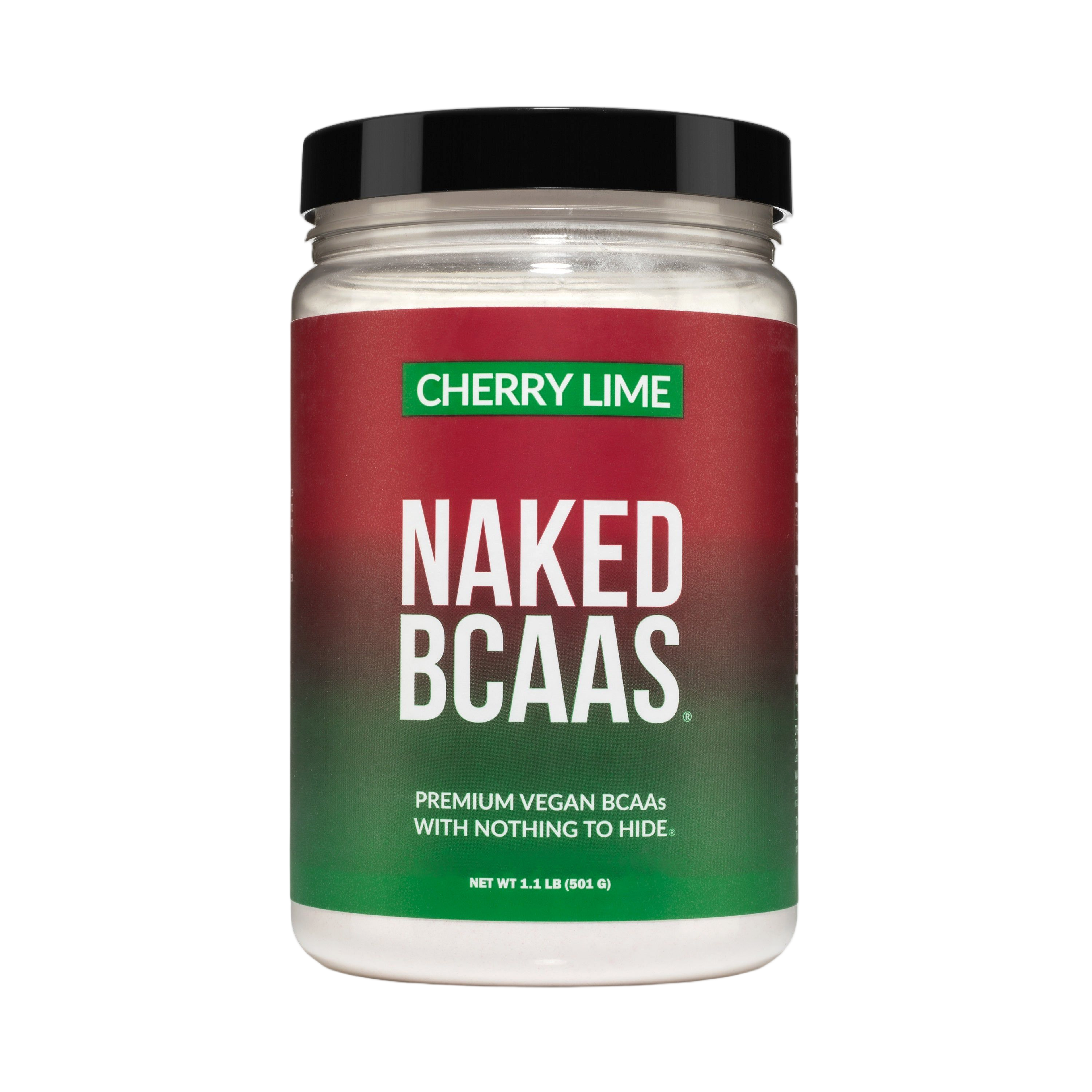 Container of Naked BCAA Cherry Lime powder