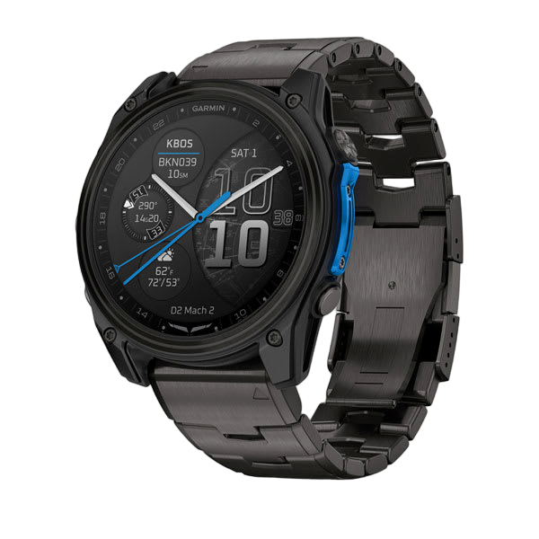 Garmin D2 Mach 2 smartwatch with titanium case and vented bracelet
