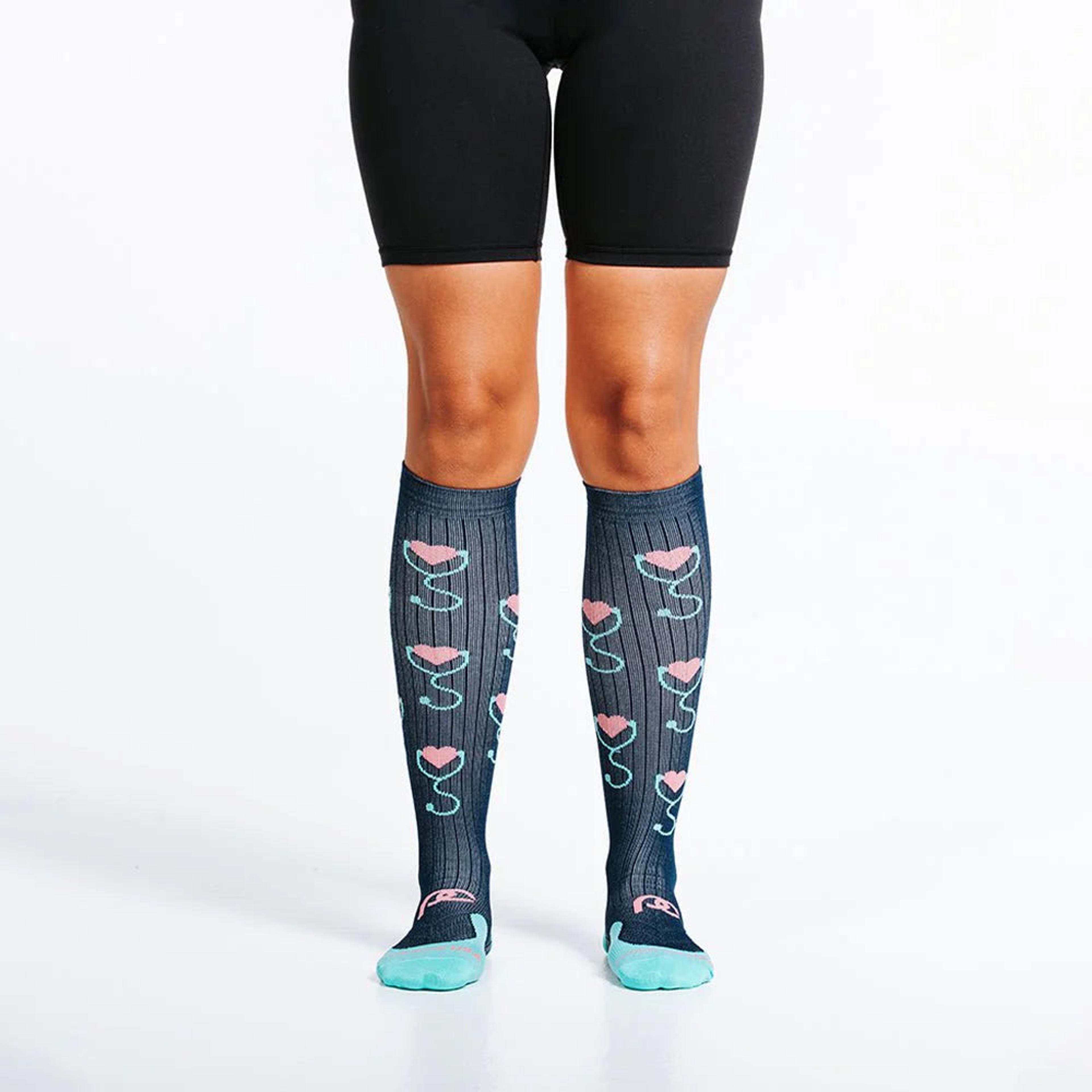 Stethoscope Hearts Compression Sock image 3