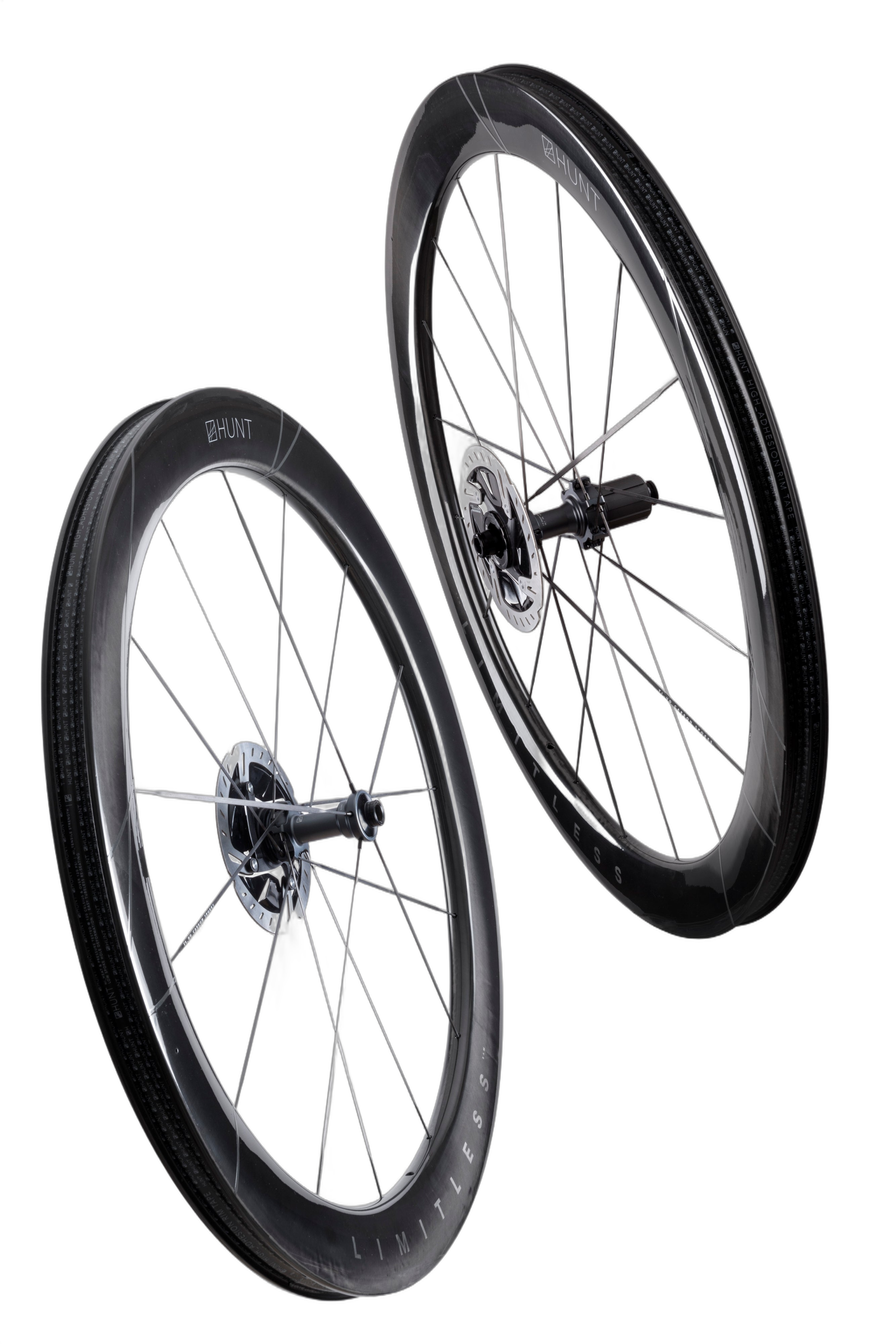 HUNT 5AM Limitless Ti_UD Carbon Spoke Wheelset - CeramicSpeed / Shimano/SRAM HG Splined