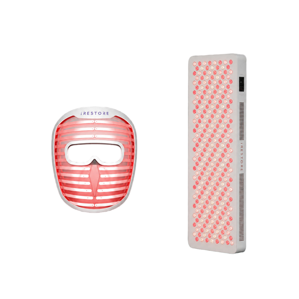 iRESTORE Pro Apex panel with face mask bundle graphic