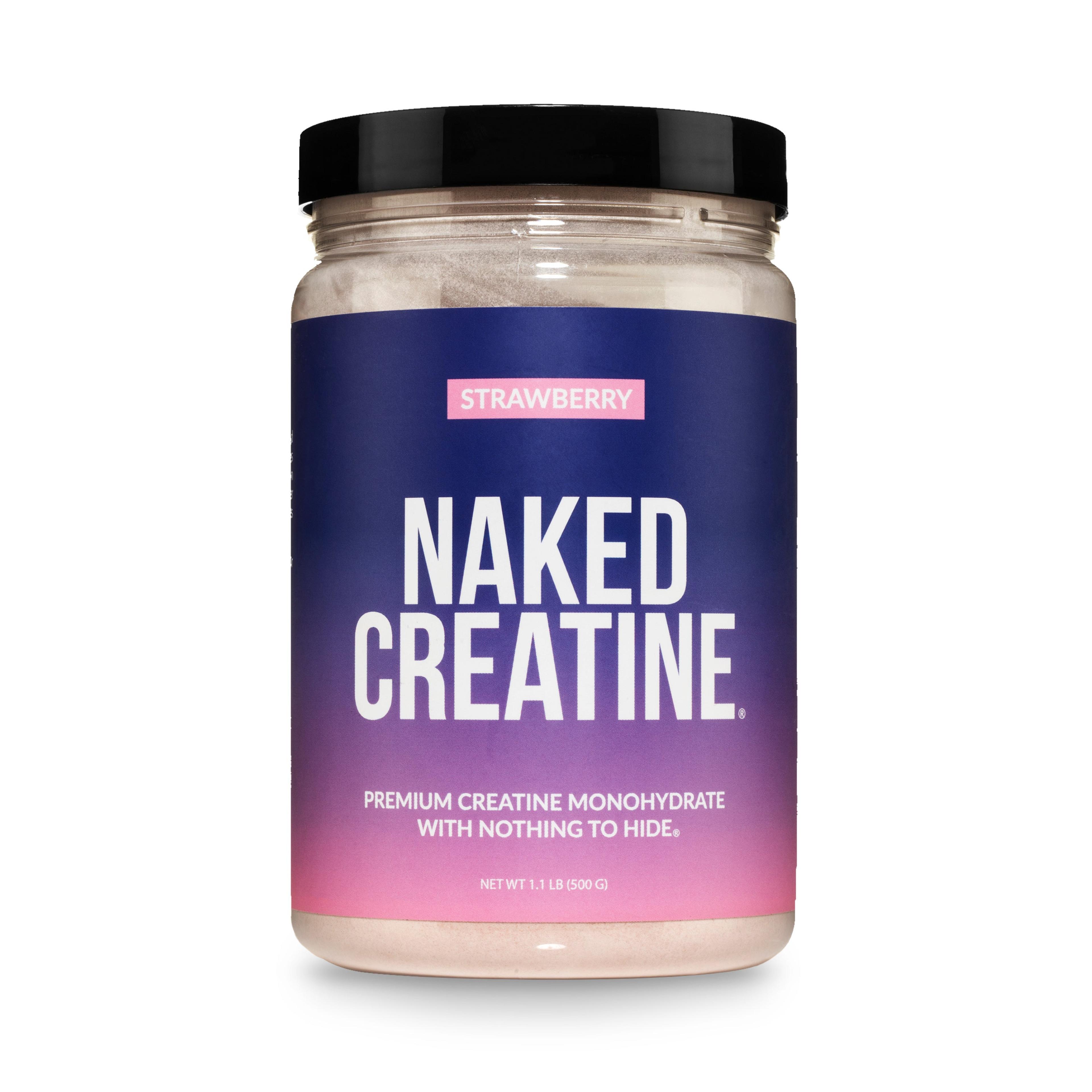 Bag of strawberry creatine monohydrate powder, 1.1 lb size