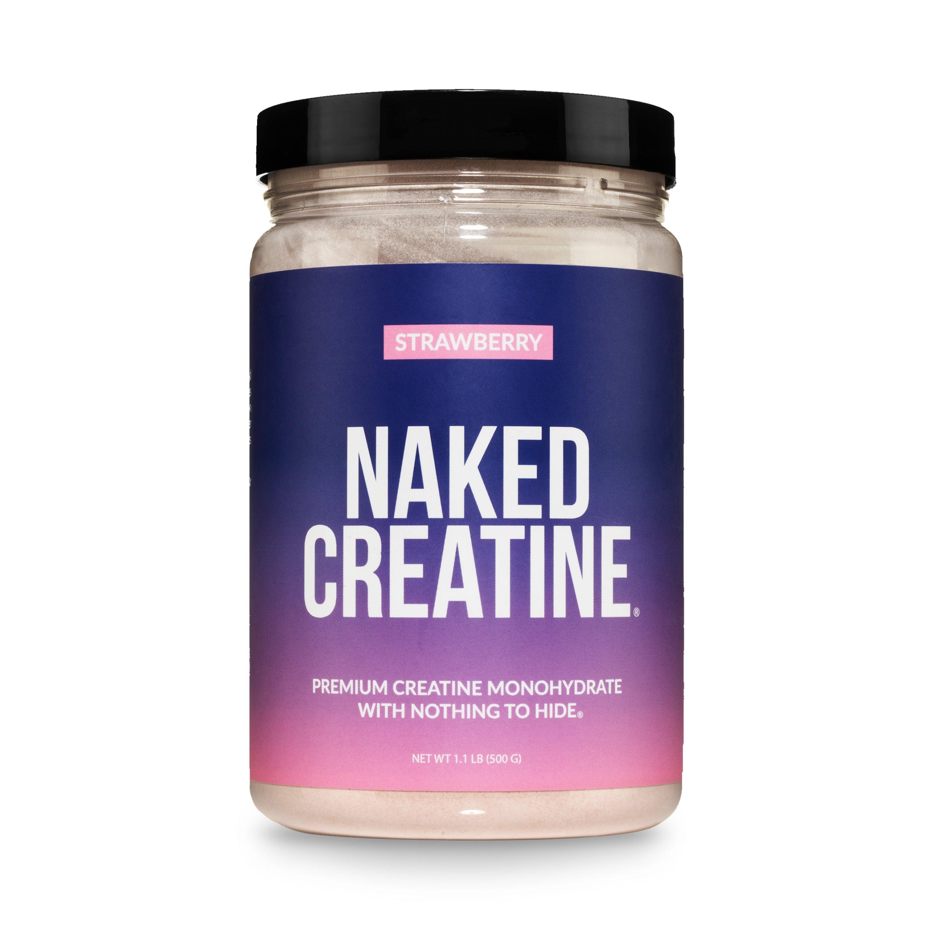 Bag of strawberry creatine monohydrate powder, 1.1 lb size